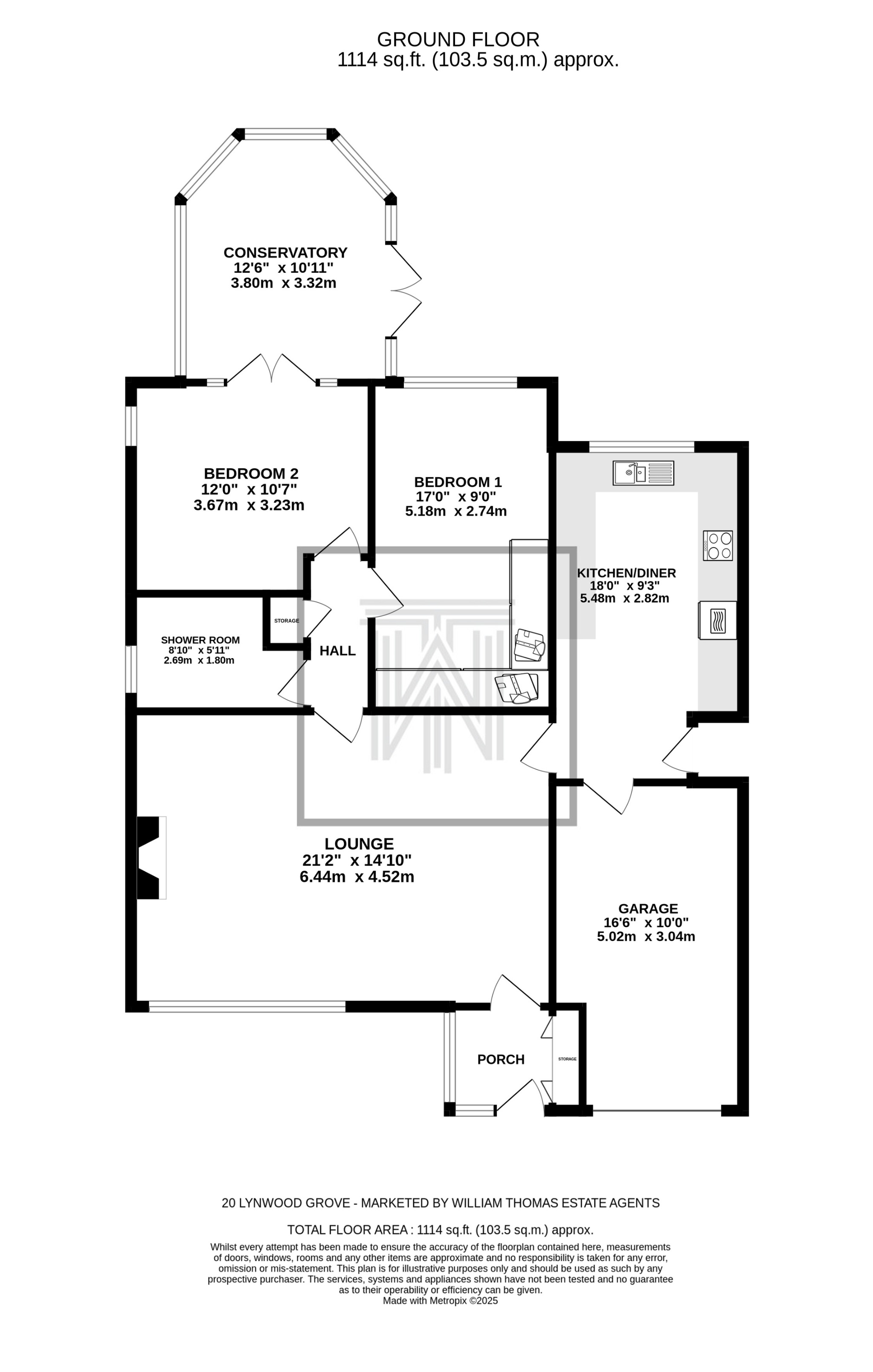2 bedroom detached bungalow For Sale in Bolton - Floorplan 1.