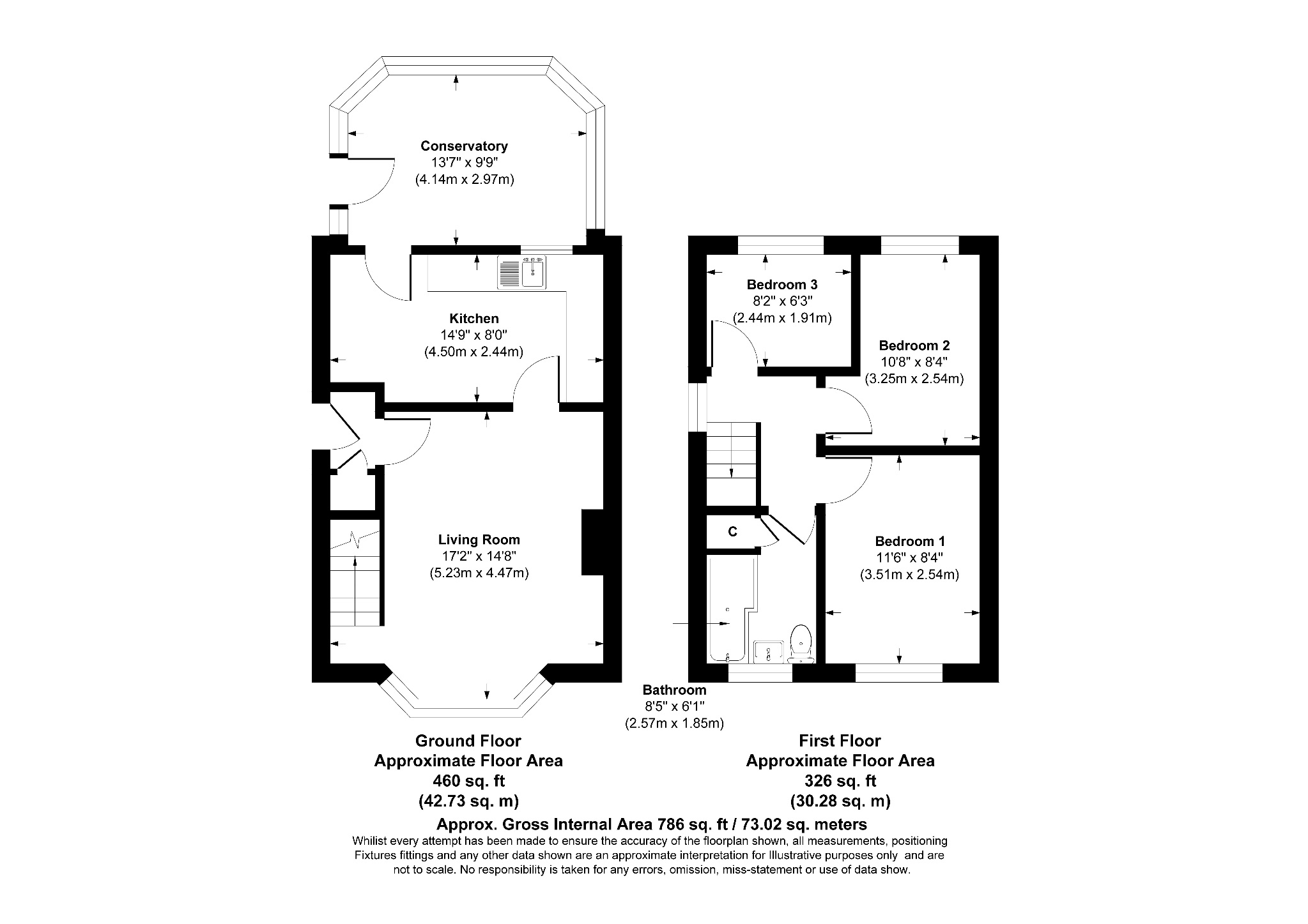 3 bedroom semi-detached house For Sale in Bolton - Floorplan 1.