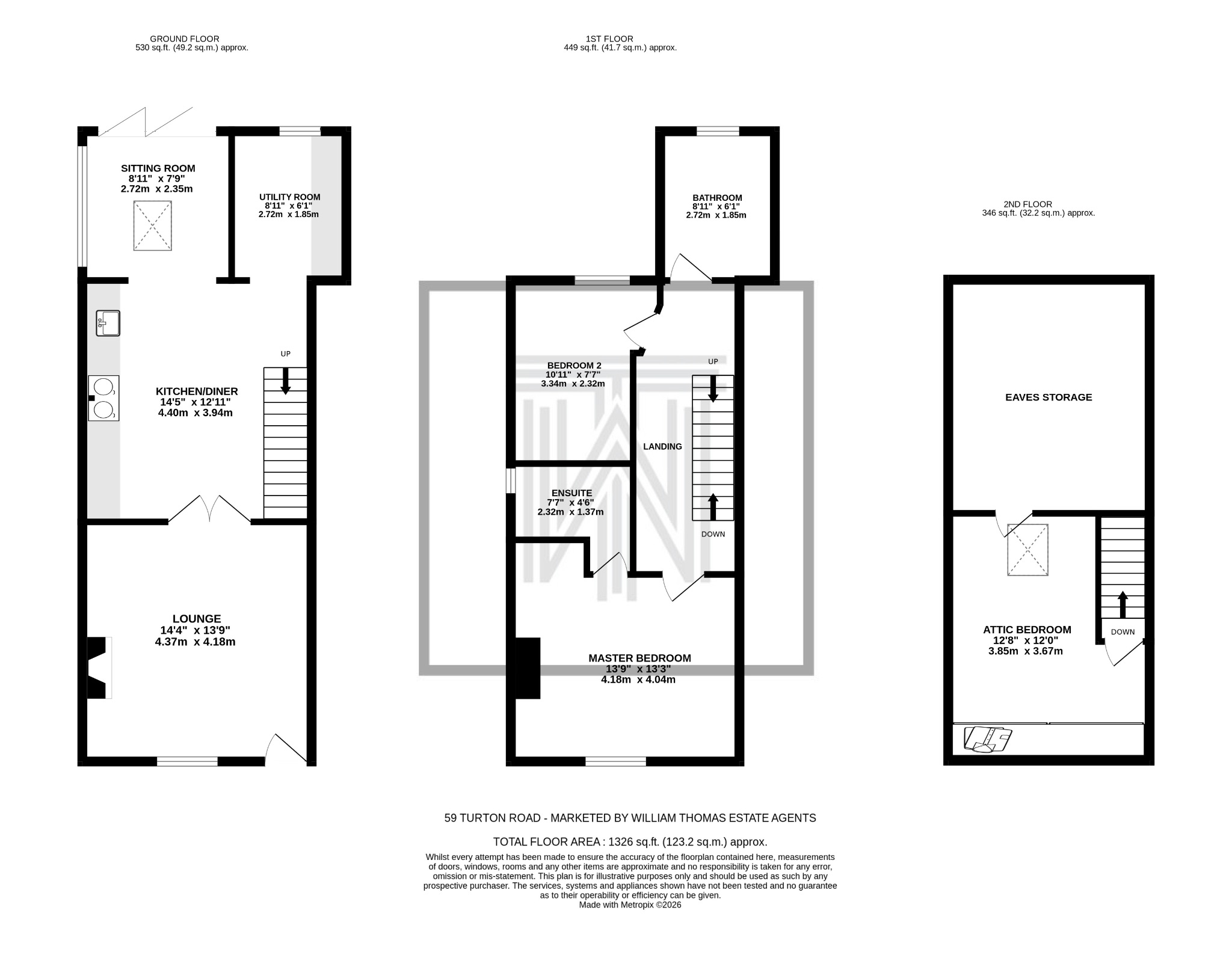 3 bedroom cottage house For Sale in Bolton - Floorplan 1.