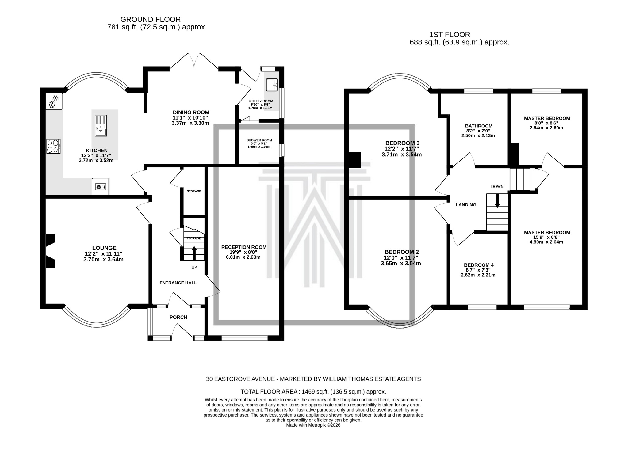 4 bedroom semi-detached house Sale Agreed in Bolton - Floorplan 1.