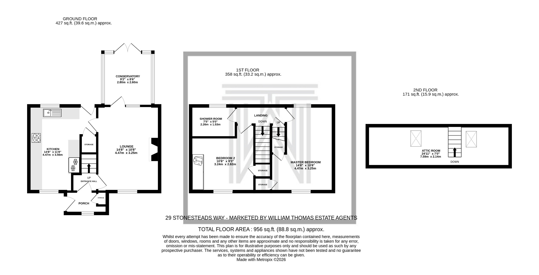2 bedroom mid terraced house Sale Agreed in Bolton - Floorplan 1.