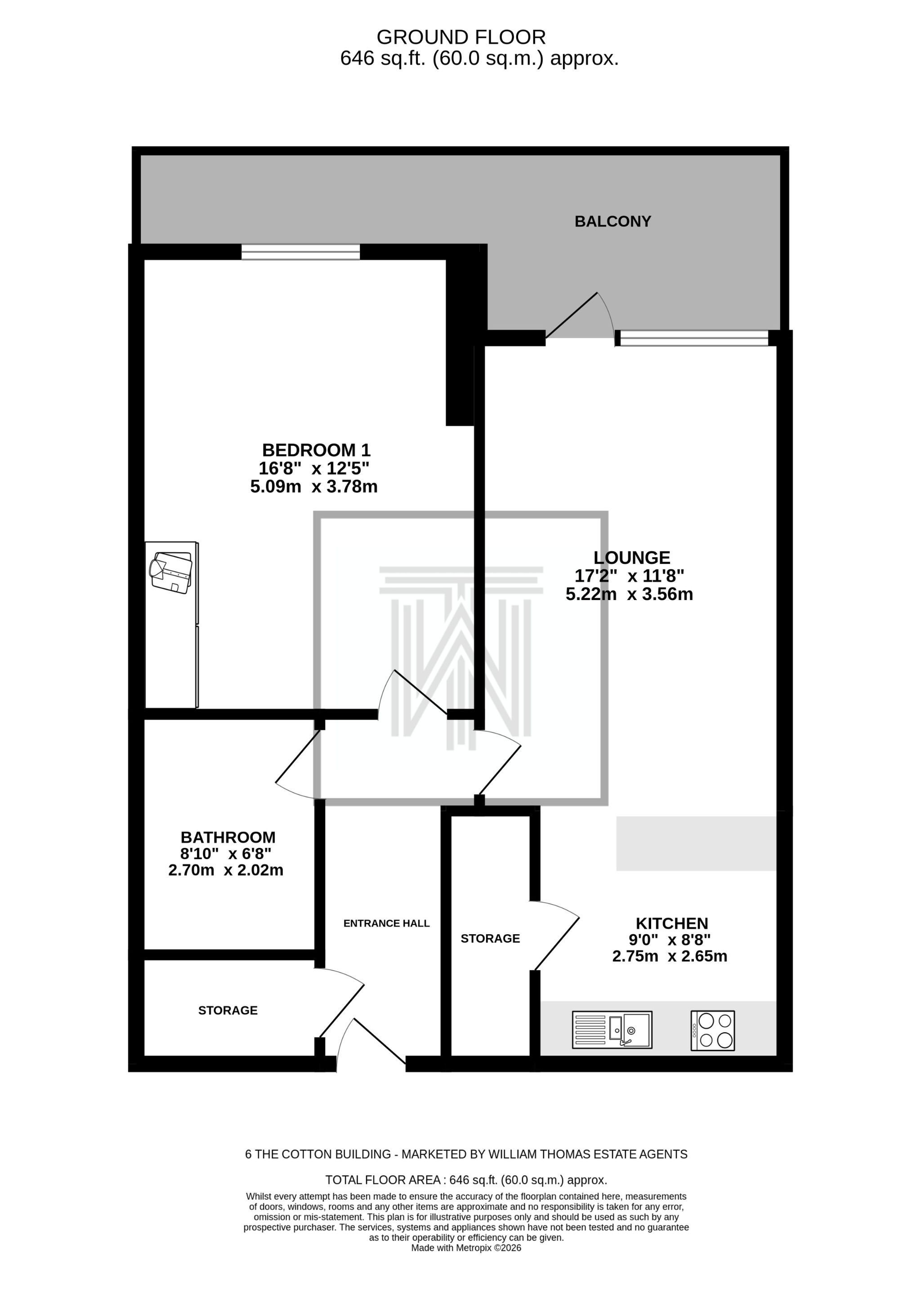 1 bedroom apartment flat/apartment For Sale in Bolton - Floorplan 1.