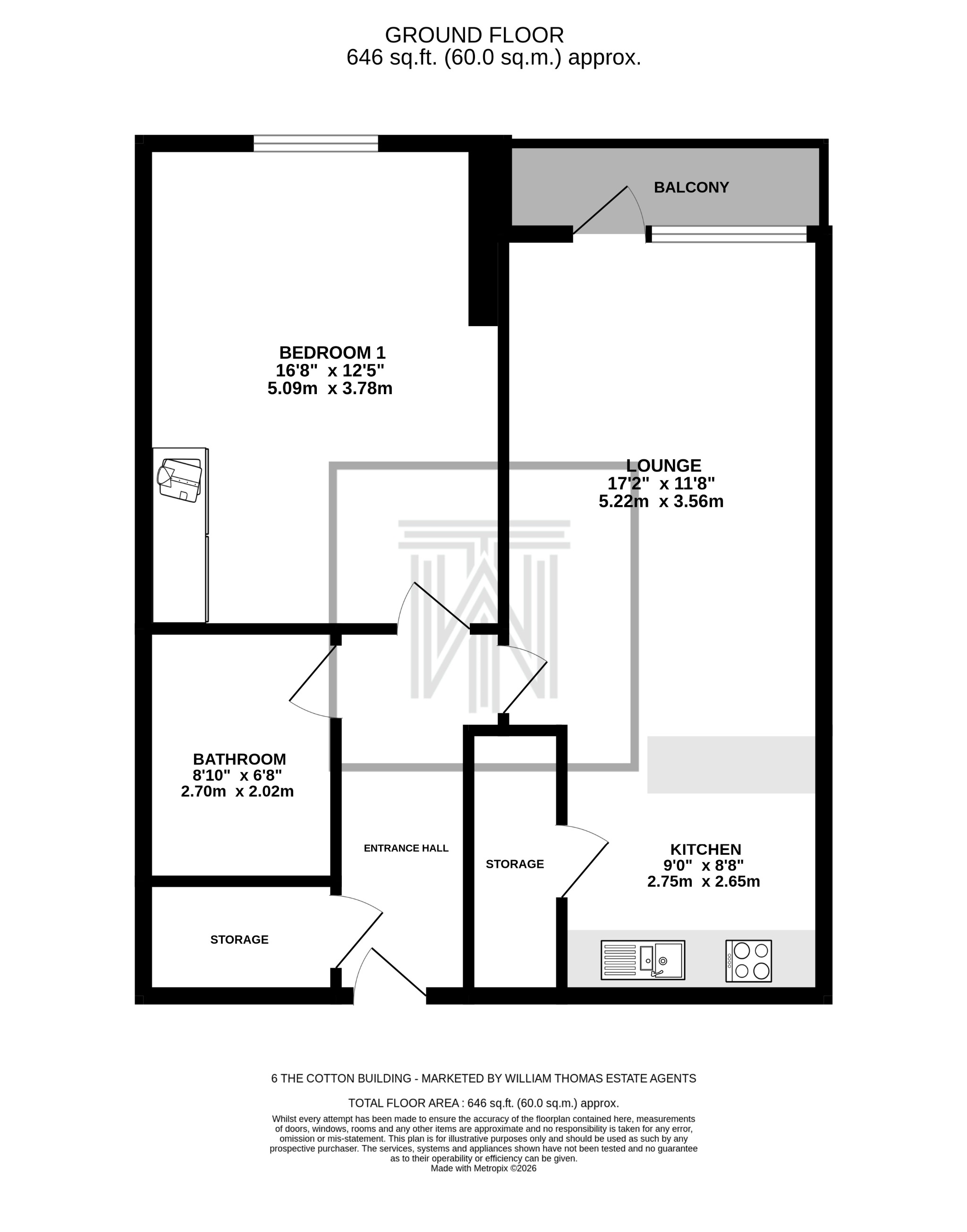 1 bedroom apartment flat/apartment For Sale in Bolton - Floorplan 1.