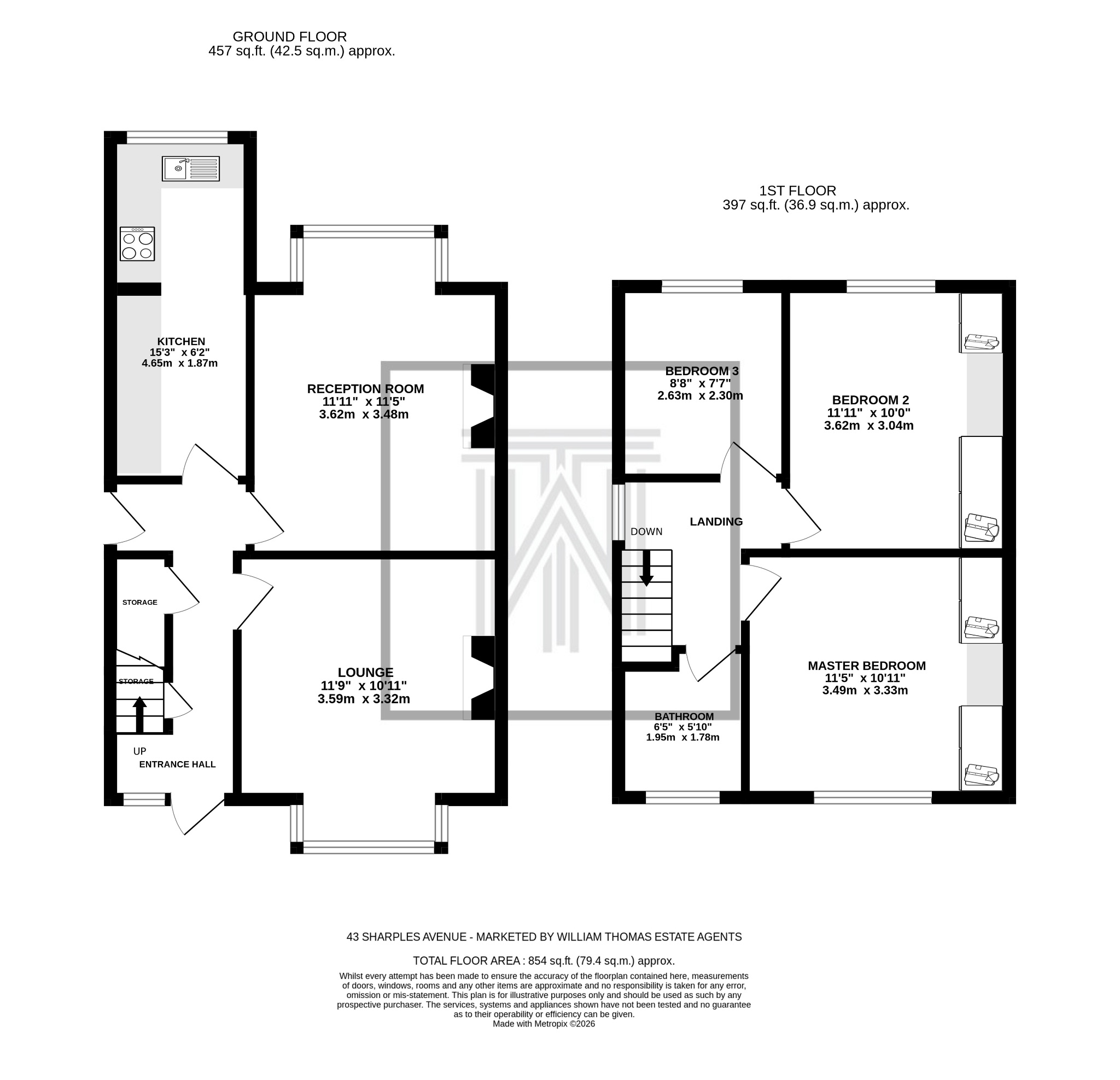 3 bedroom semi-detached house For Sale in Bolton - Floorplan 1.