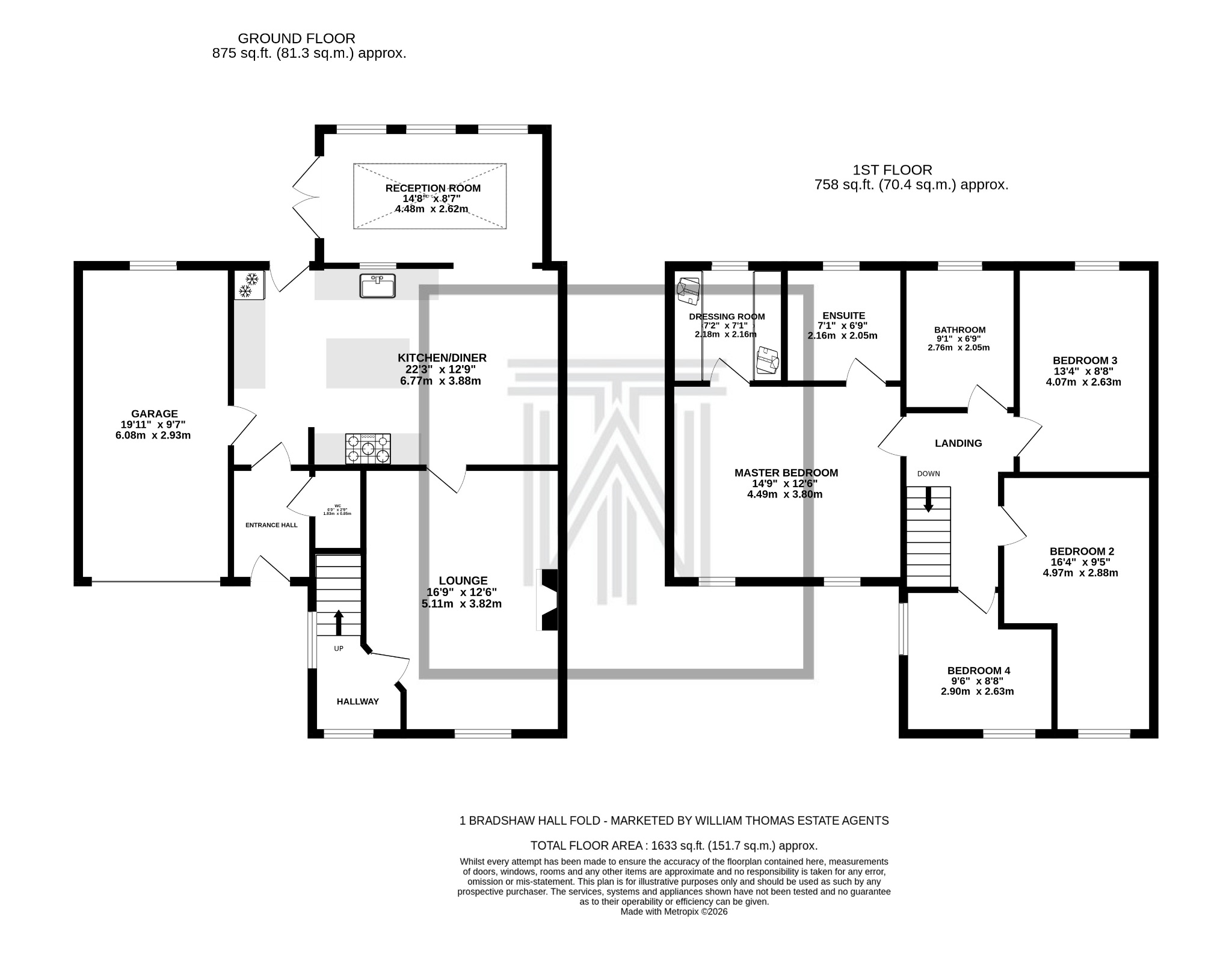 4 bedroom barn conversion house For Sale in Bolton - Floorplan 1.