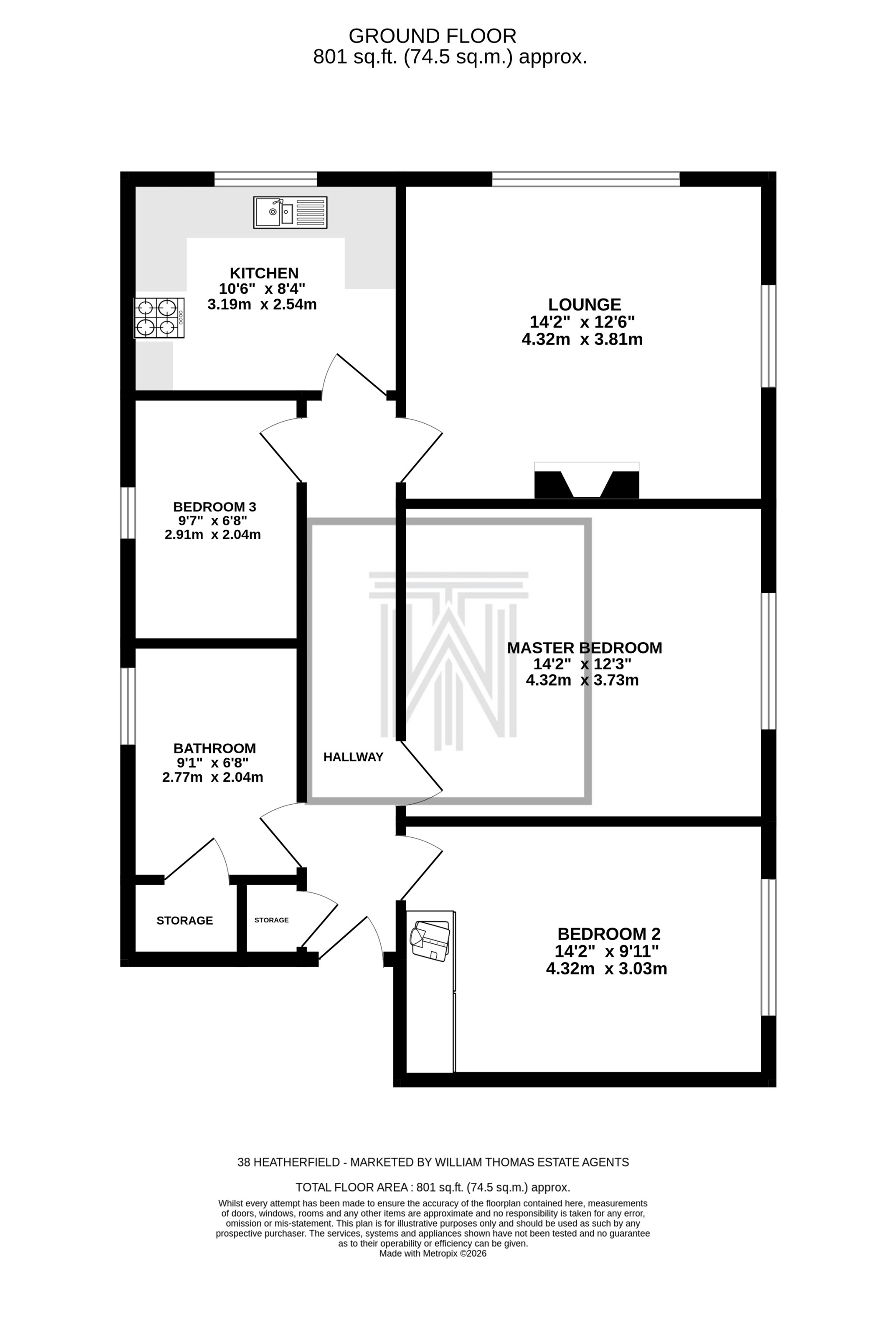 3 bedroom flat flat/apartment For Sale in Bolton - Floorplan 1.