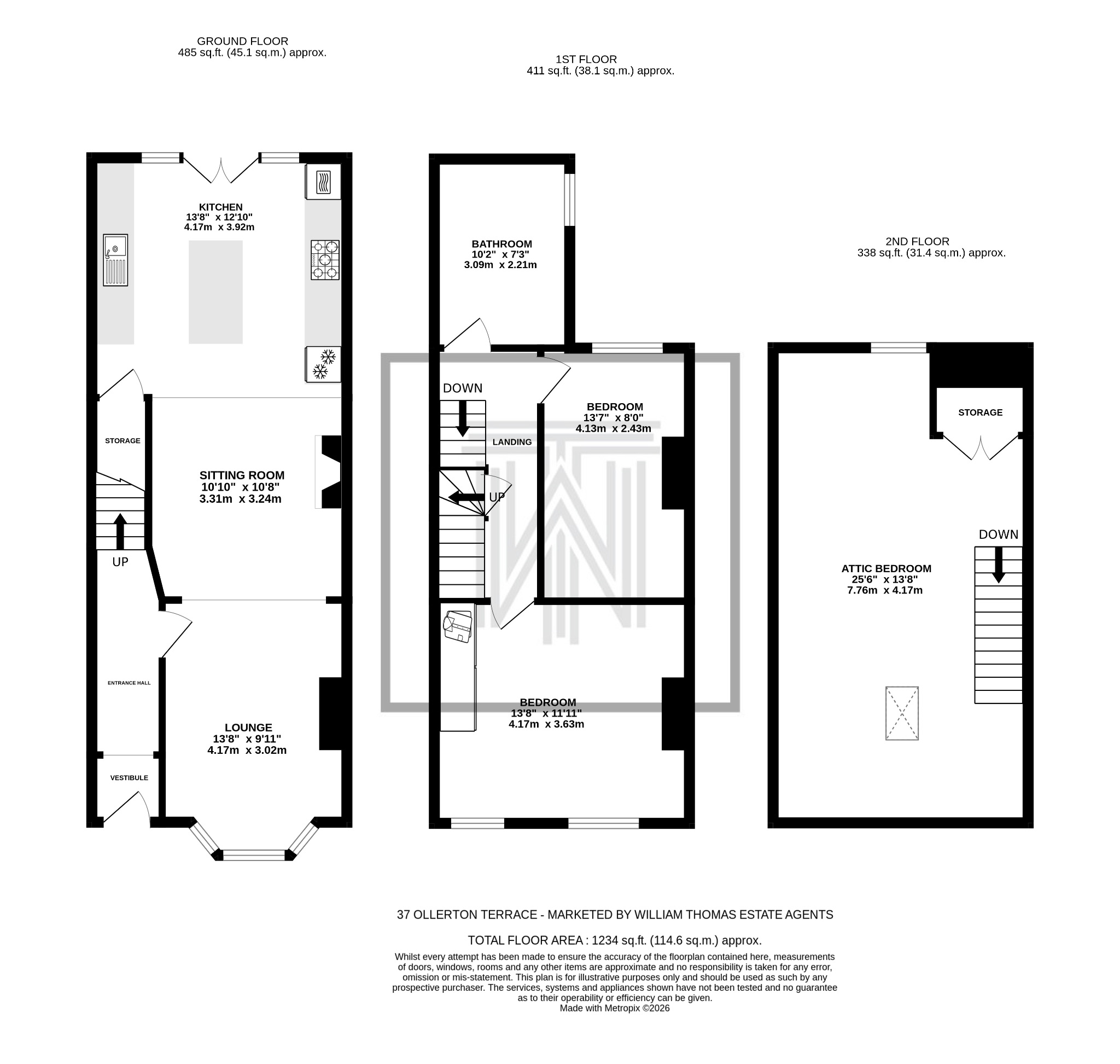 3 bedroom mid terraced house For Sale in Bolton - Floorplan 1.