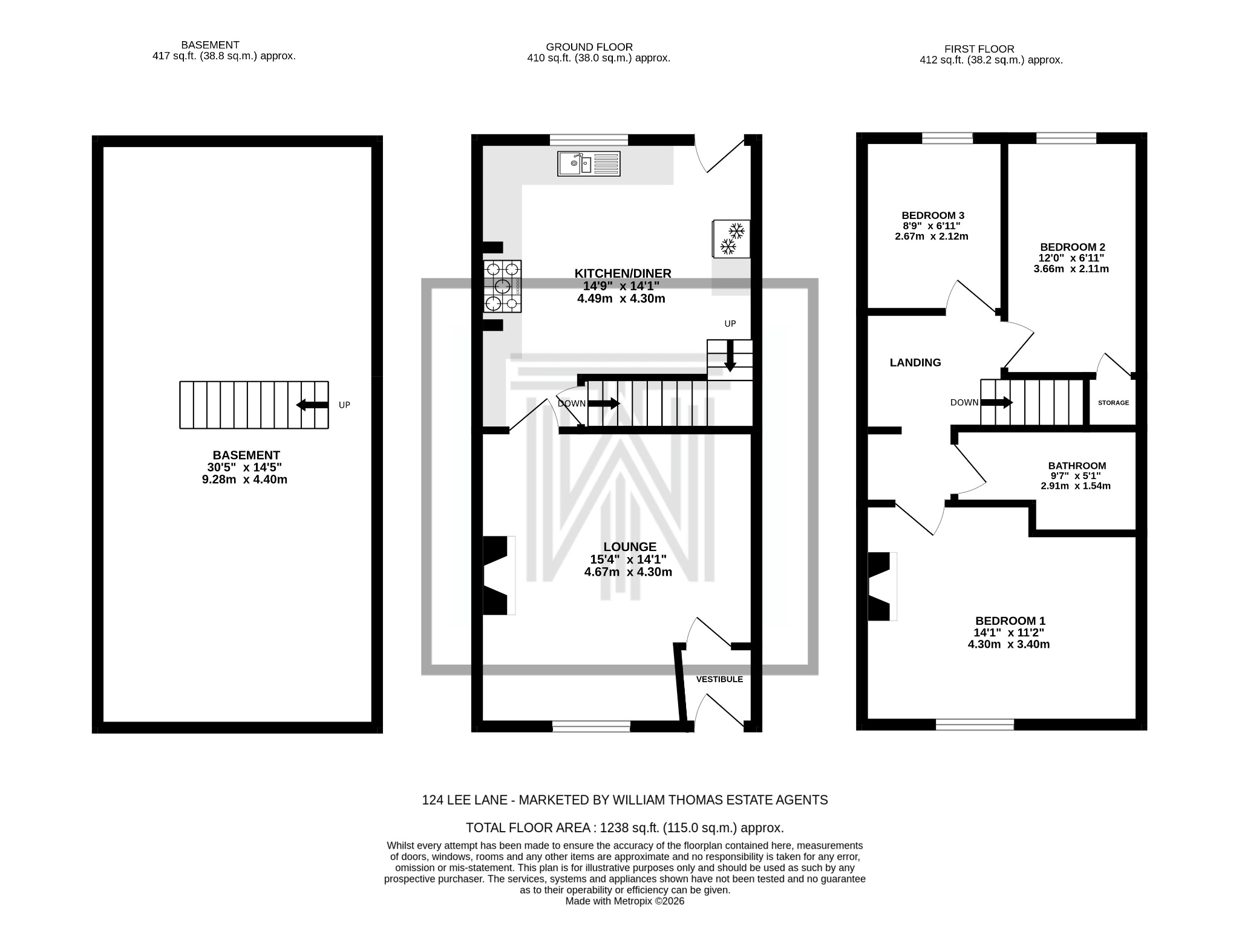 3 bedroom mid terraced house For Sale in Bolton - Floorplan 1.