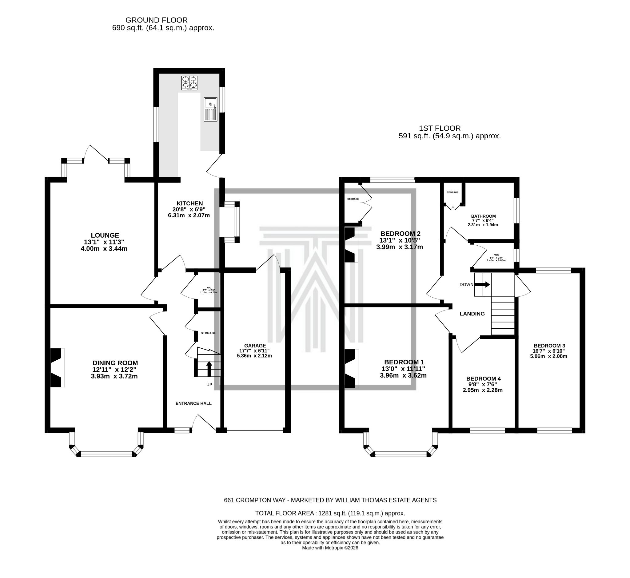4 bedroom semi-detached house For Sale in Bolton - Floorplan 1.
