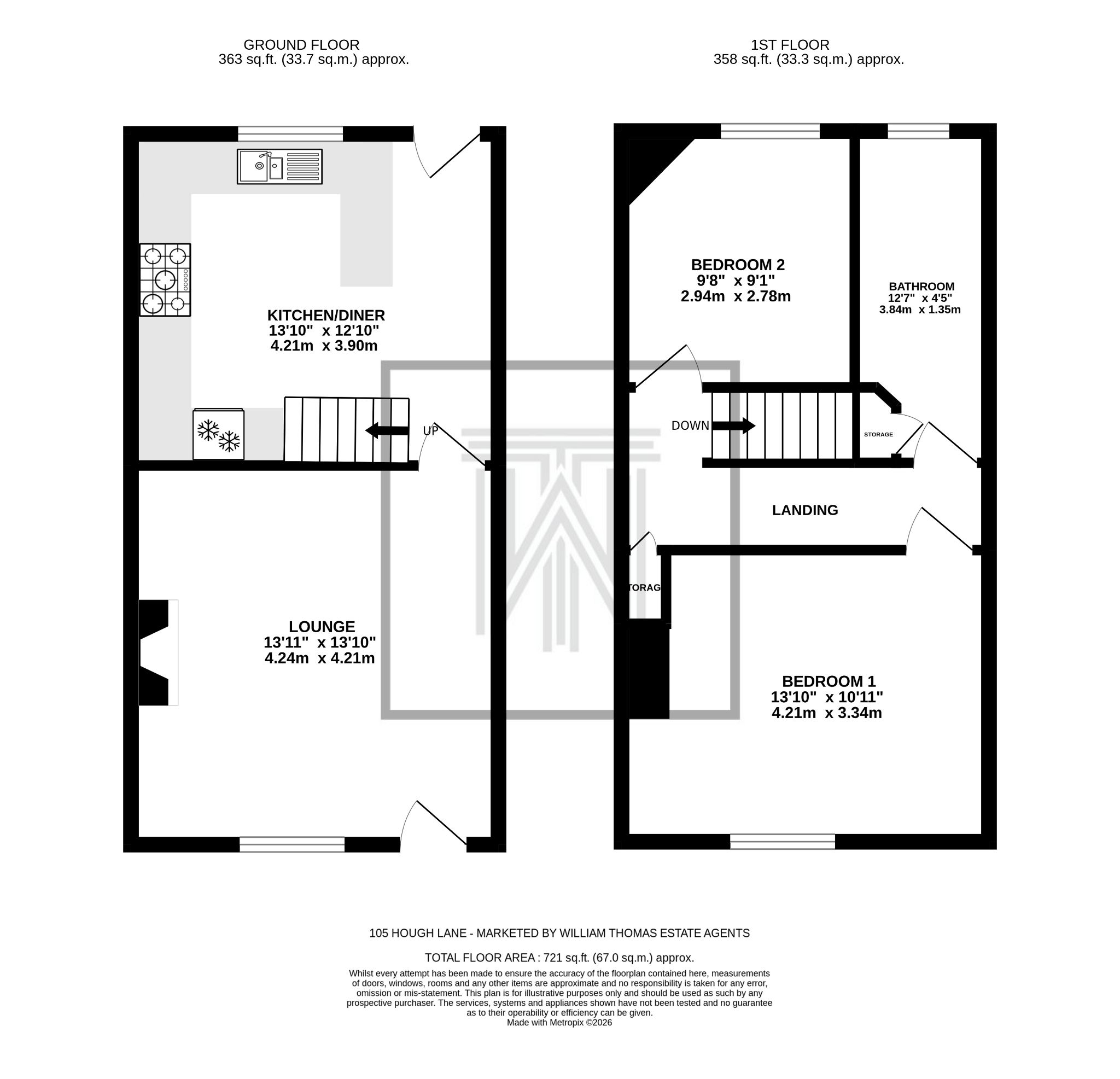 2 bedroom mid terraced house For Sale in Bolton - Floorplan 1.