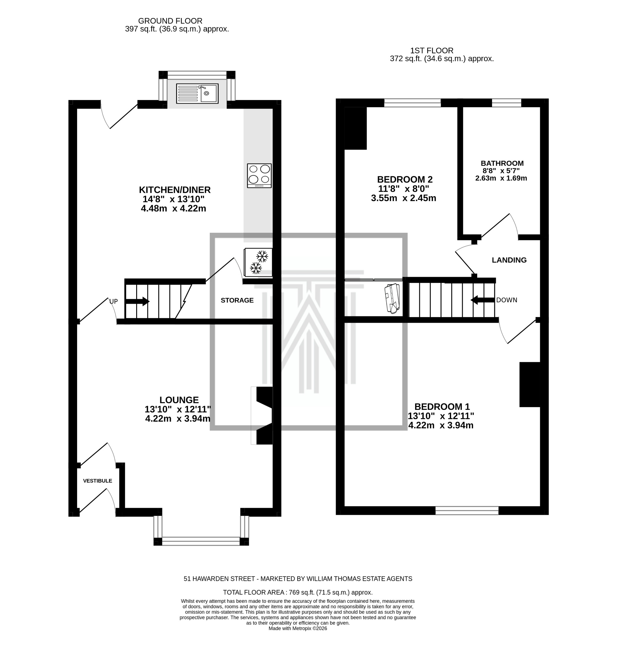 2 bedroom mid terraced house For Sale in Bolton - Floorplan 1.