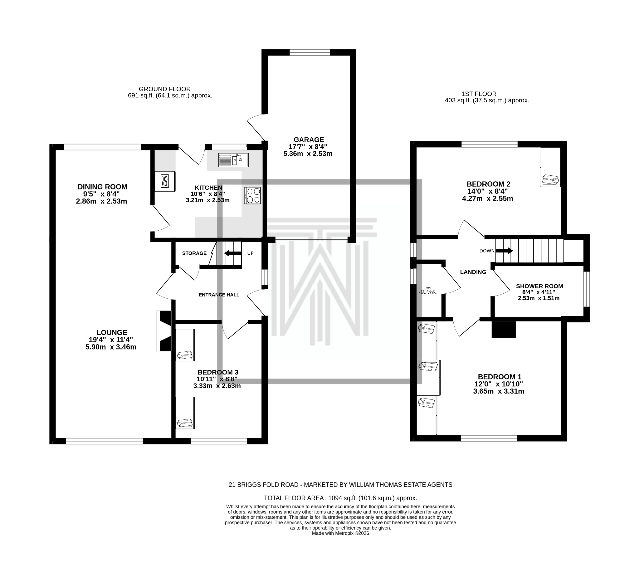 3 bedroom detached house For Sale in Bolton - Floorplan 1.