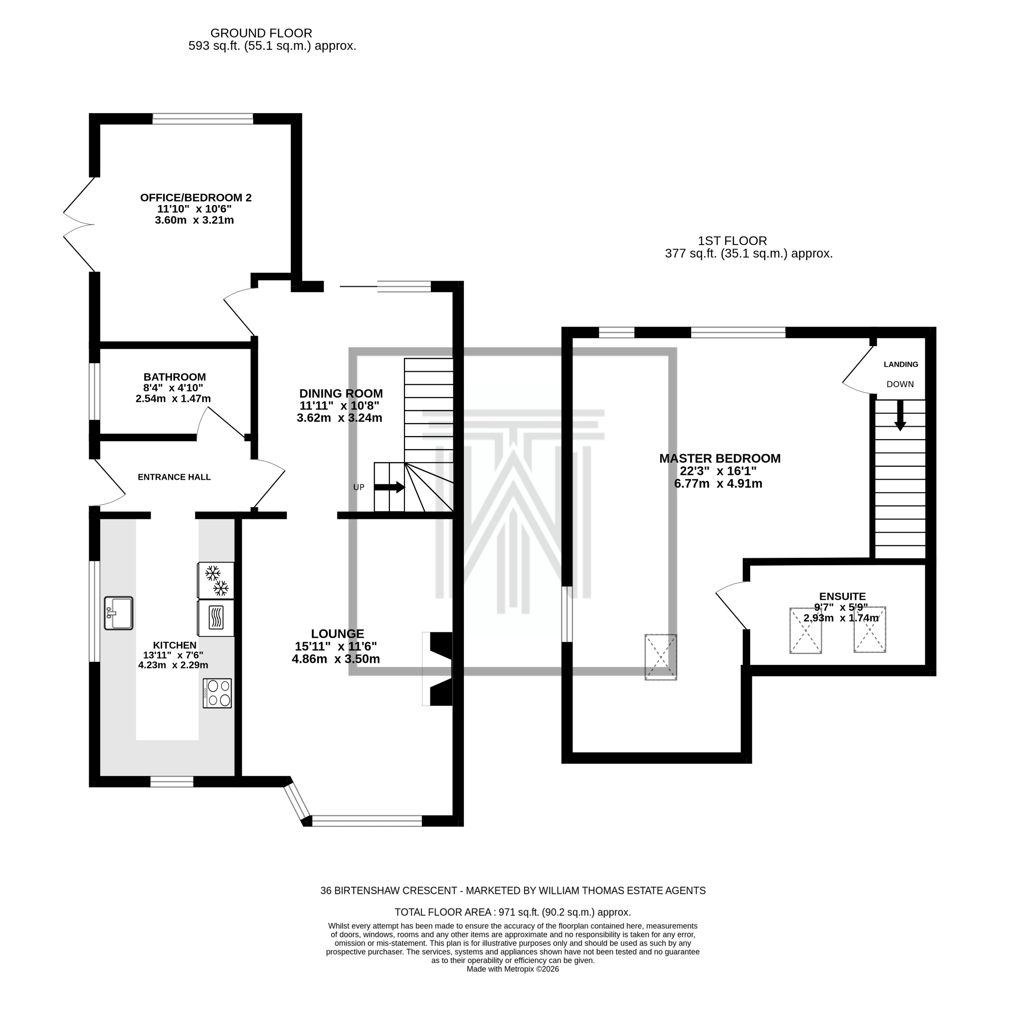 2 bedroom semi-detached bungalow For Sale in Bolton - Floorplan 1.