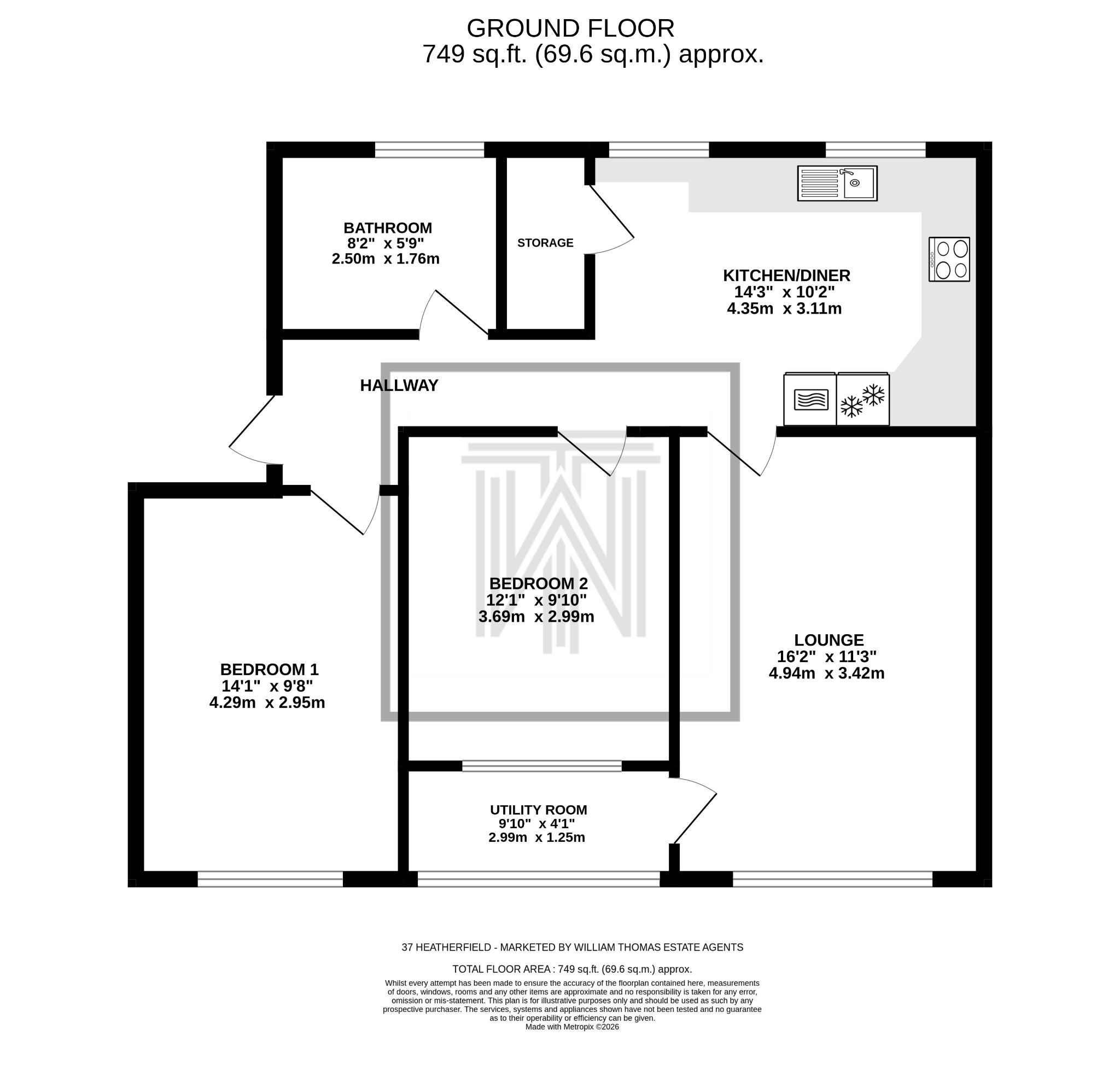 2 bedroom apartment flat/apartment For Sale in Bolton - Floorplan 1.