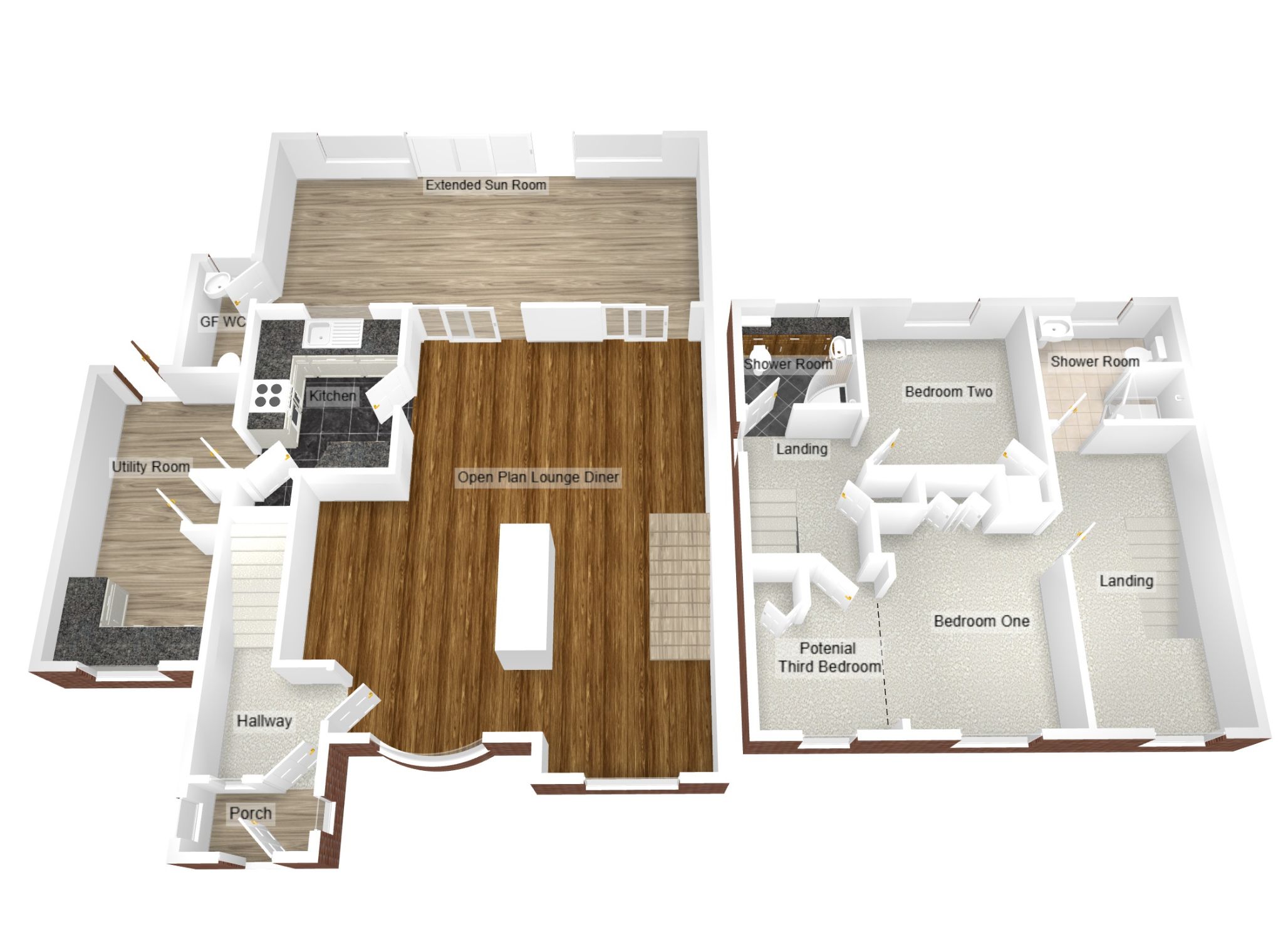3 bedroom detached house For Sale in Coventry - Floorplan 2.