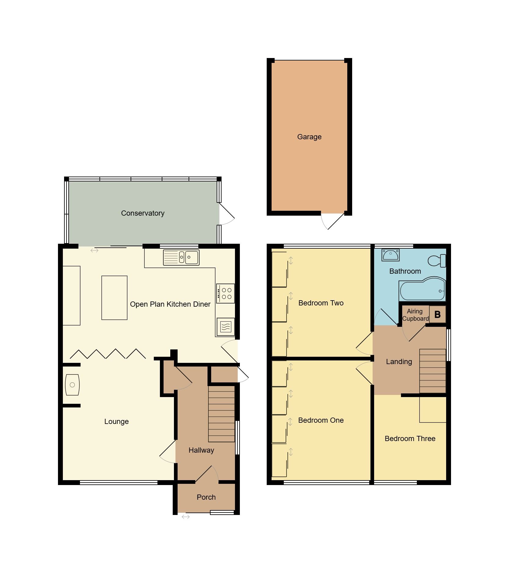 3 bedroom semi-detached house For Sale in Coventry - Floorplan 1.