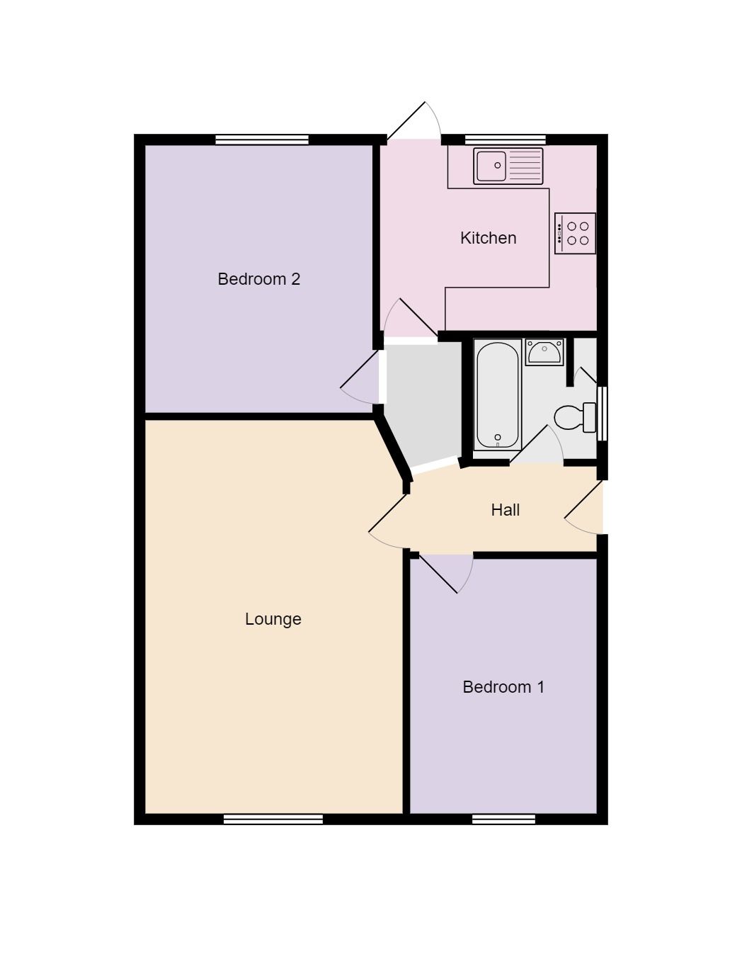 2 bedroom semi-detached bungalow To Let in Coventry - Photograph 1.