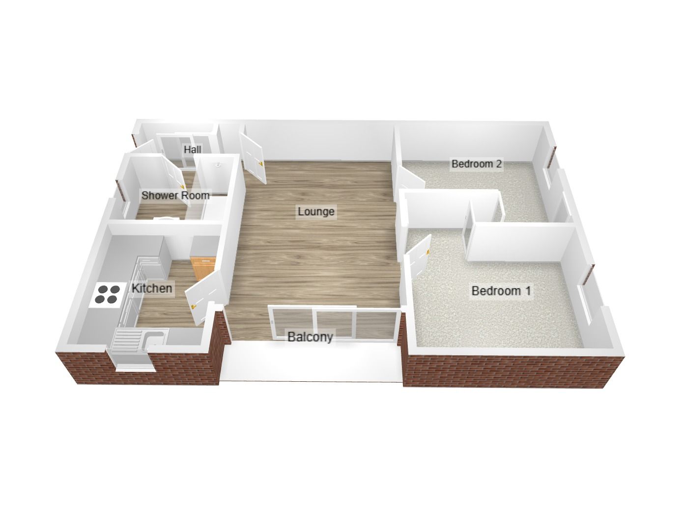 2 bedroom apartment flat/apartment For Sale in Coventry - Floorplan 1.