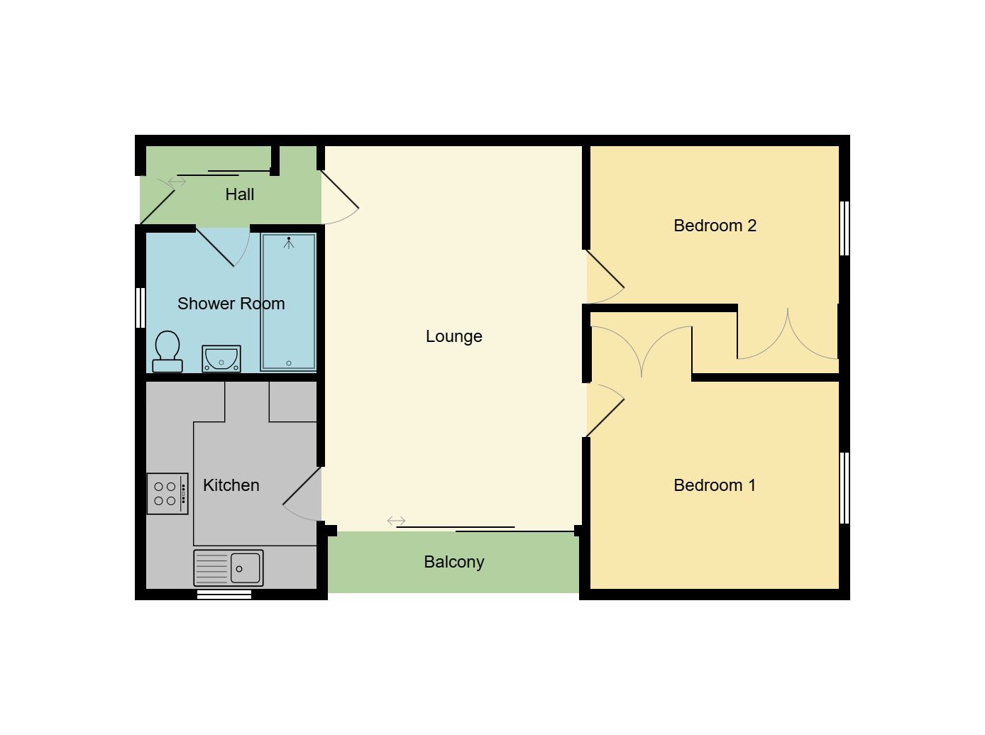 2 bedroom apartment flat/apartment For Sale in Coventry - Floorplan 2.