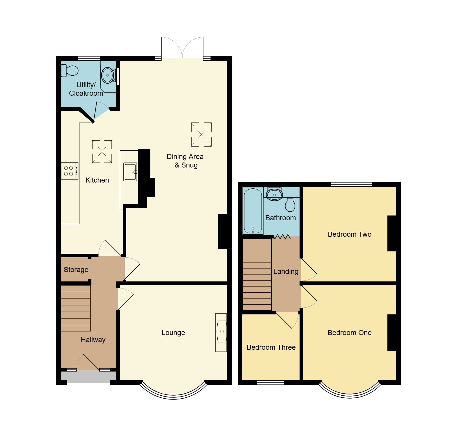 3 bedroom mid terraced house For Sale in Coventry - Floorplan 1.