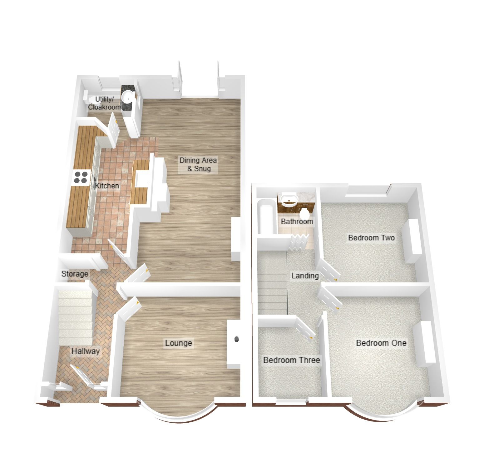 3 bedroom mid terraced house For Sale in Coventry - Floorplan 2.