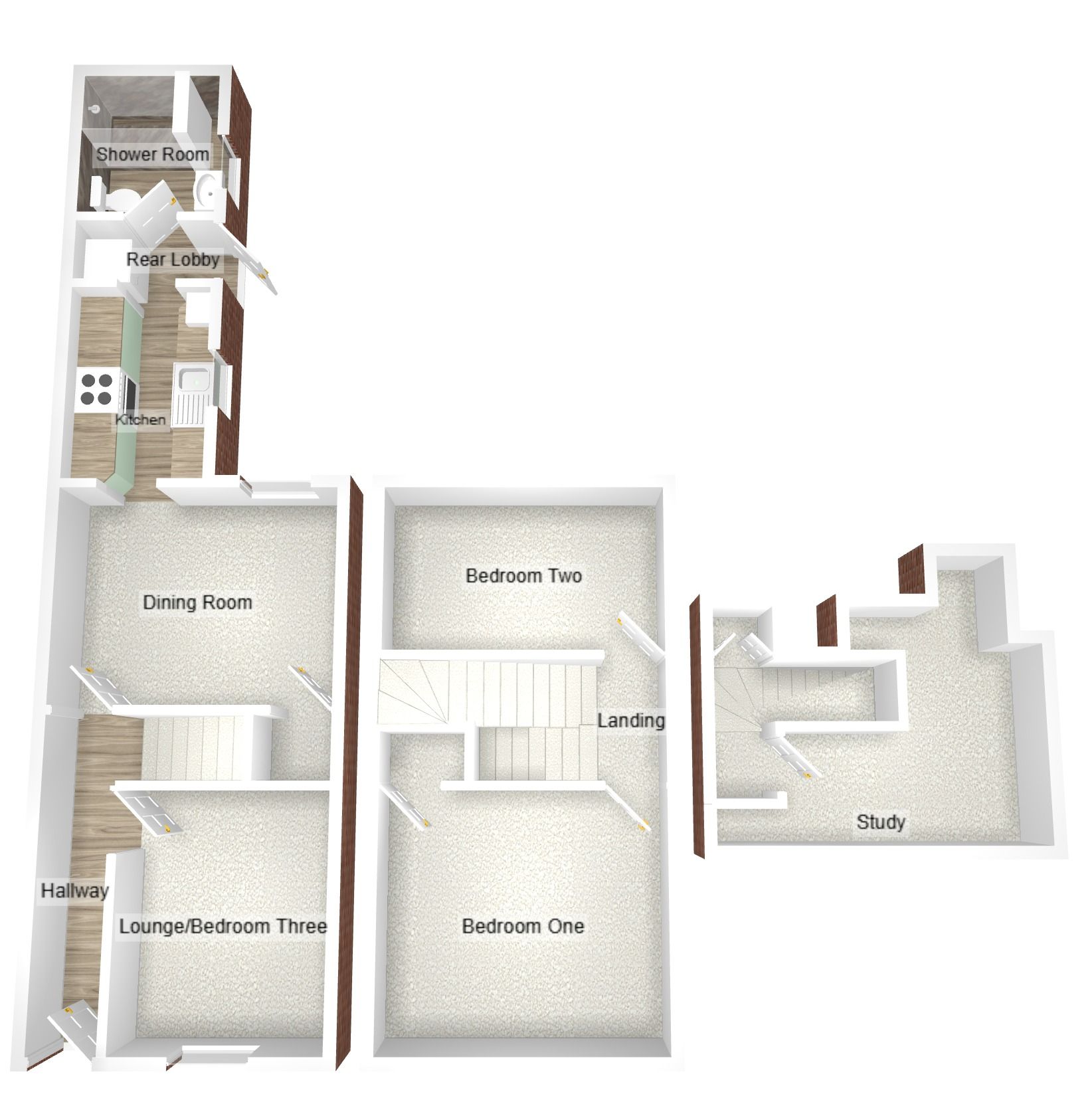 2 bedroom mid terraced house To Let in Coventry - Floorplan 2.