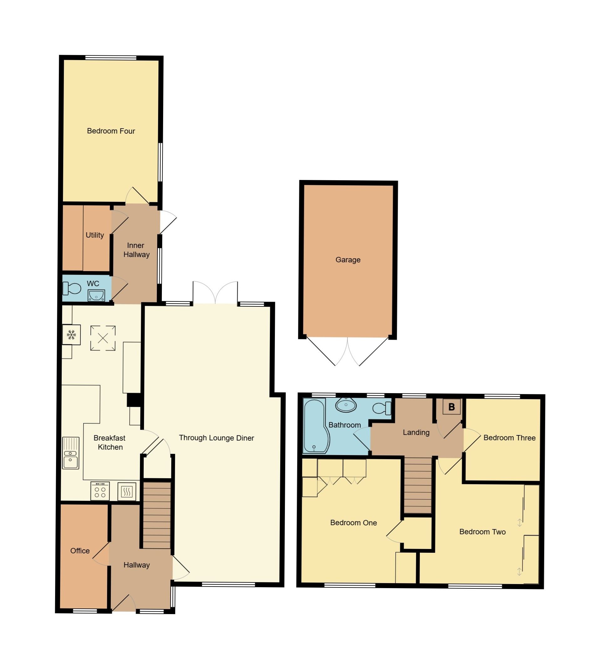 4 bedroom mid terraced house For Sale in Coventry - Floorplan 1.
