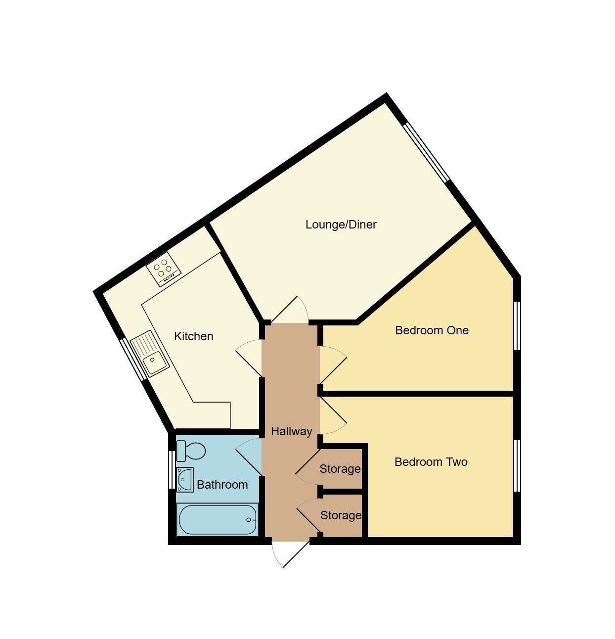 2 bedroom apartment flat/apartment For Sale in Coventry - Floorplan 1.