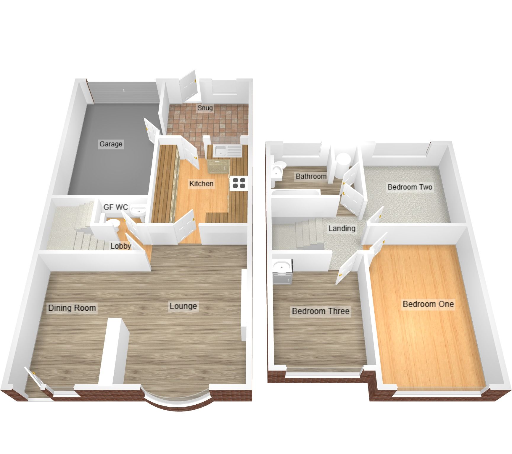 3 bedroom mid terraced house For Sale in Coventry - Floorplan 2.