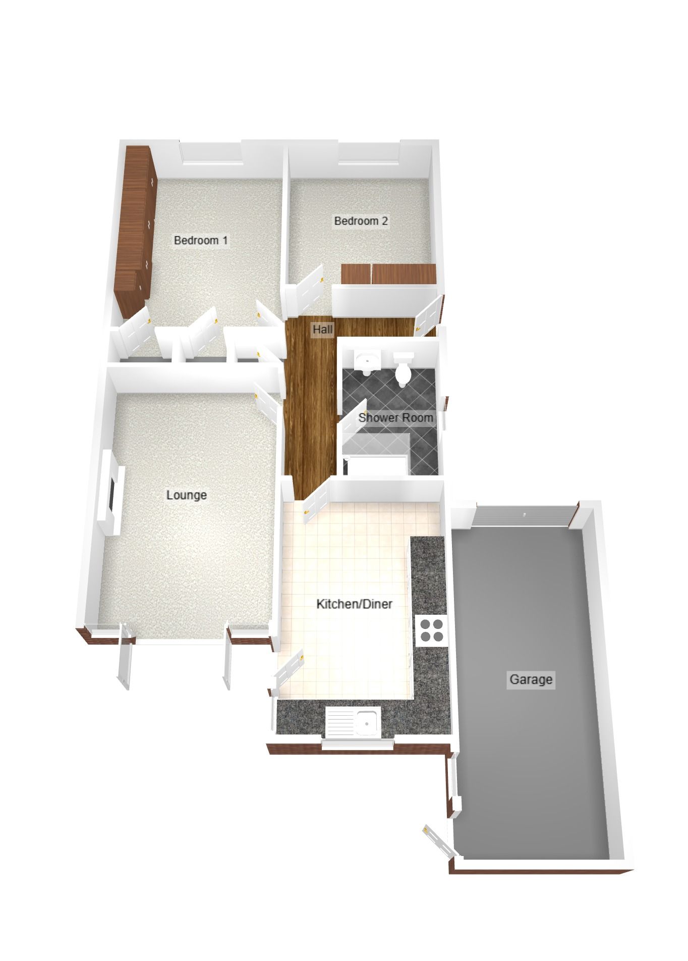 2 bedroom semi-detached bungalow For Sale in Coventry - Floorplan 2.