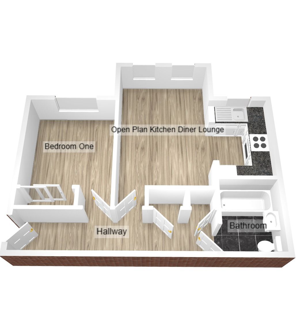 1 bedroom apartment flat/apartment For Sale in Coventry - Floorplan 2.