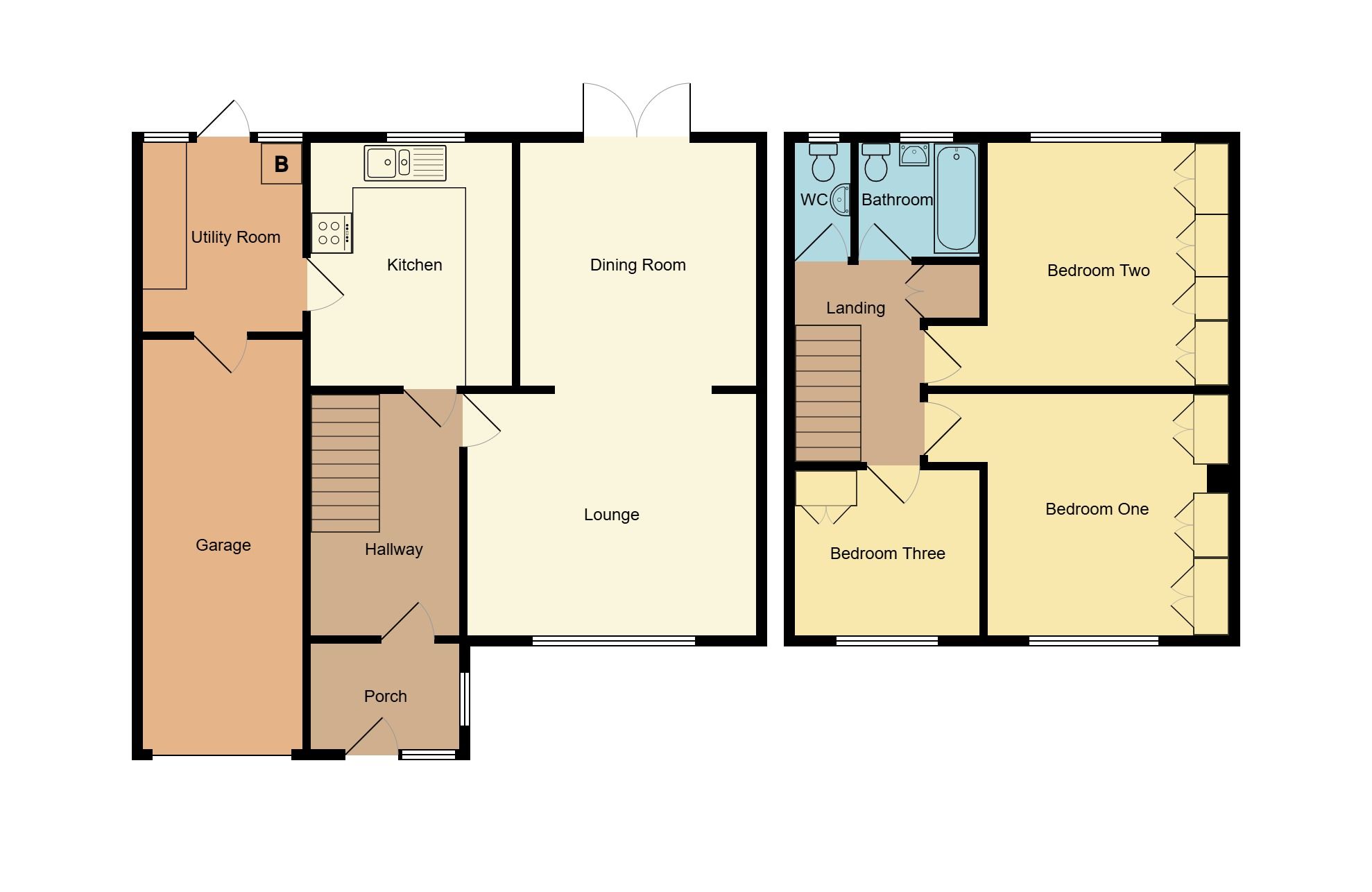 3 bedroom semi-detached house For Sale in Coventry - Floorplan 1.