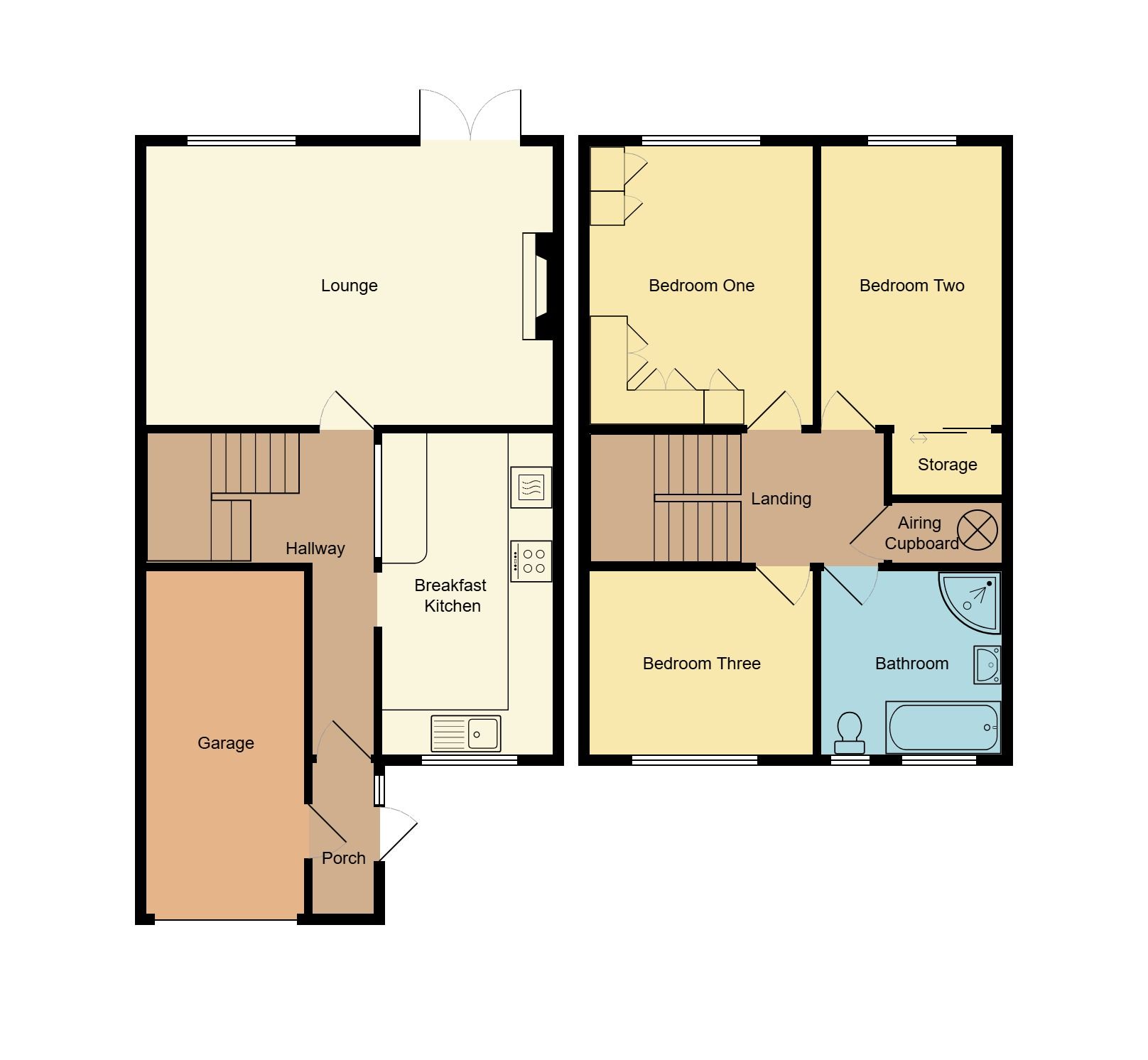 3 bedroom mid terraced house For Sale in Coventry - Floorplan 1.