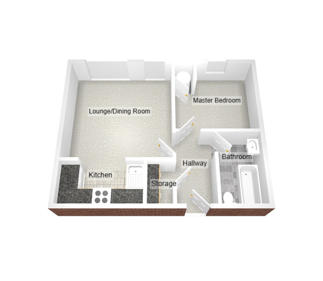 1 bedroom apartment flat/apartment To Let in Coventry - Floorplan 2.