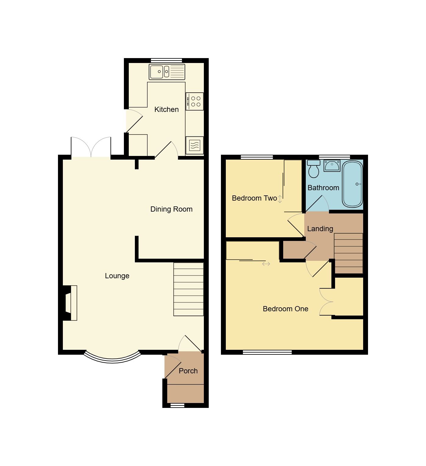 2 bedroom semi-detached house For Sale in Coventry - Floorplan 1.