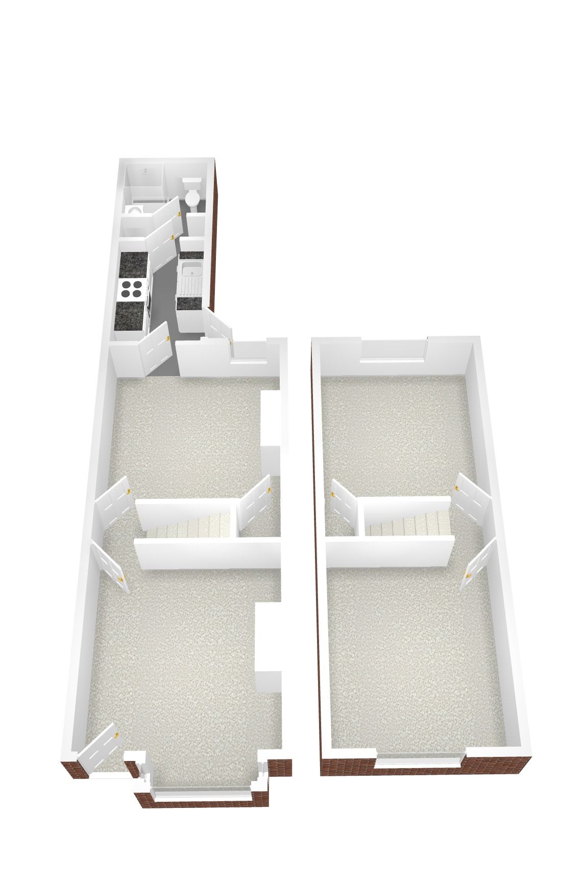 2 bedroom mid terraced house To Let in Coventry - Floorplan 1.