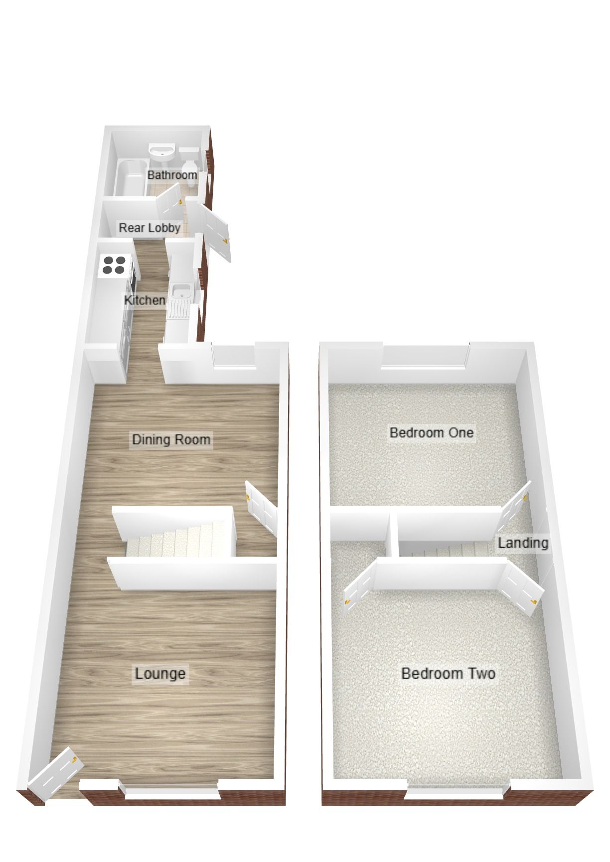 2 bedroom mid terraced house For Sale in Coventry - Floorplan 2.