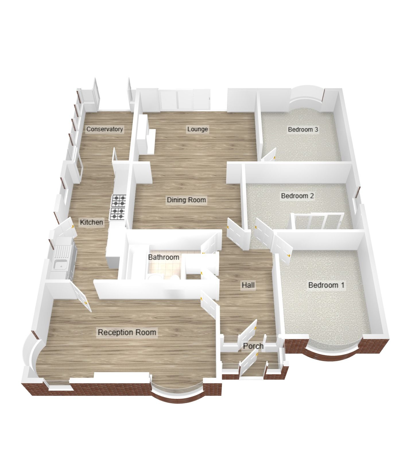 3 bedroom detached bungalow For Sale in Coventry - Floorplan 1.
