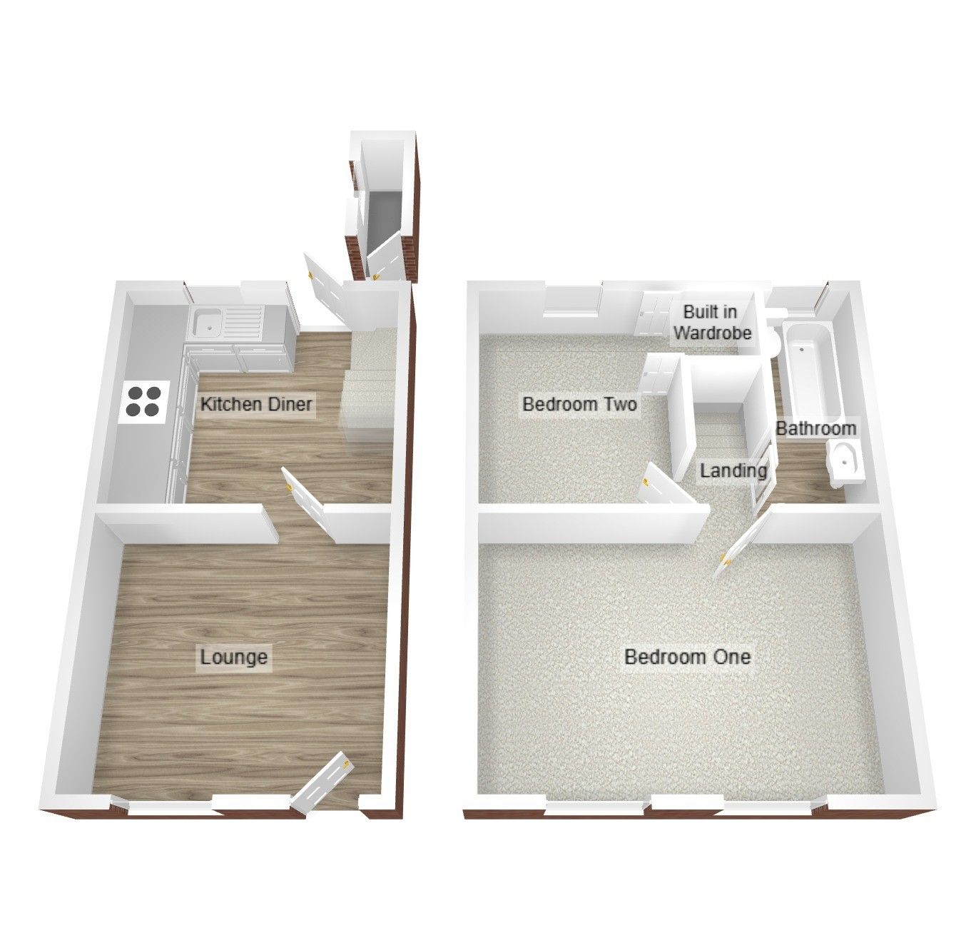 2 bedroom mid terraced house For Sale in Coventry - Floorplan 2.