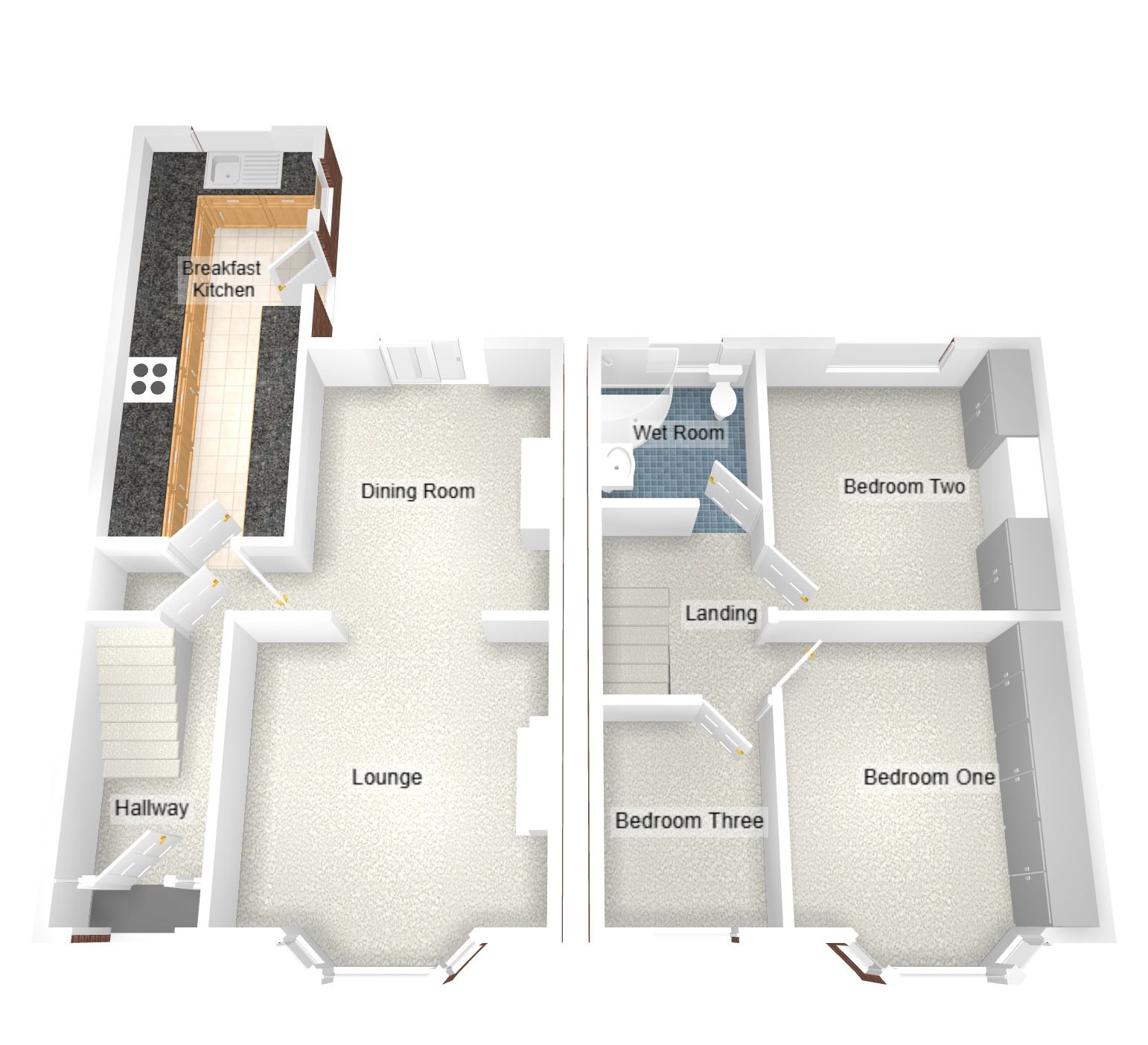 3 bedroom mid terraced house For Sale in Coventry - Floorplan 2.