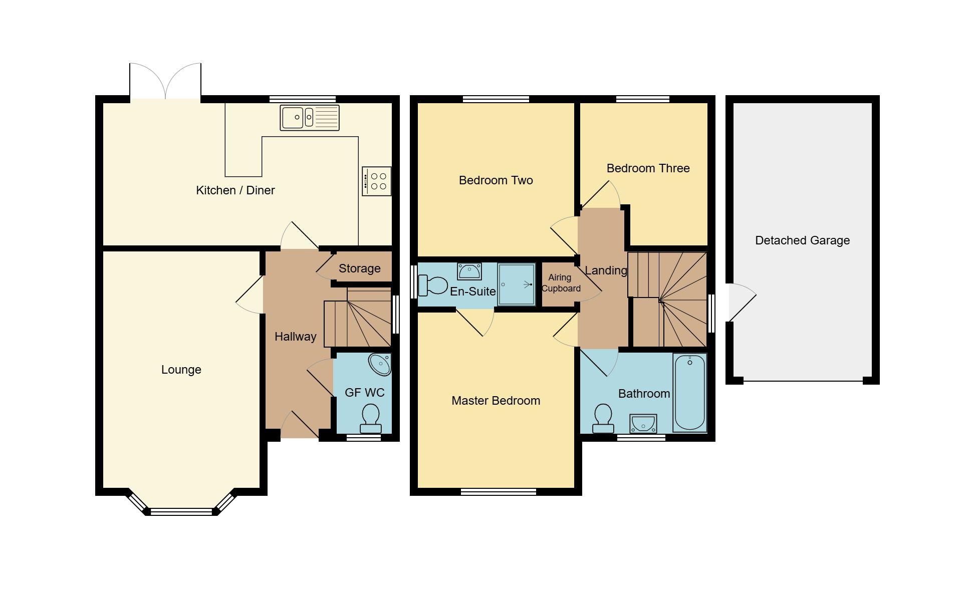 3 bedroom detached house For Sale in Coventry - Floorplan 1.