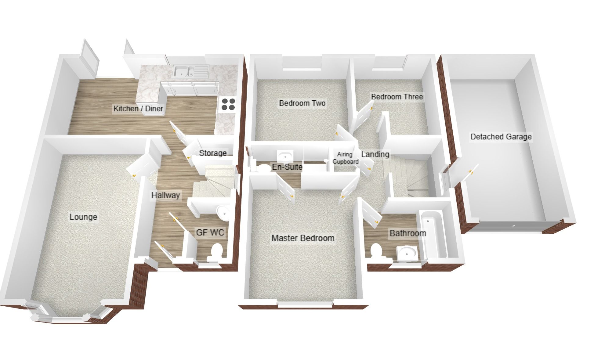 3 bedroom detached house For Sale in Coventry - Floorplan 2.