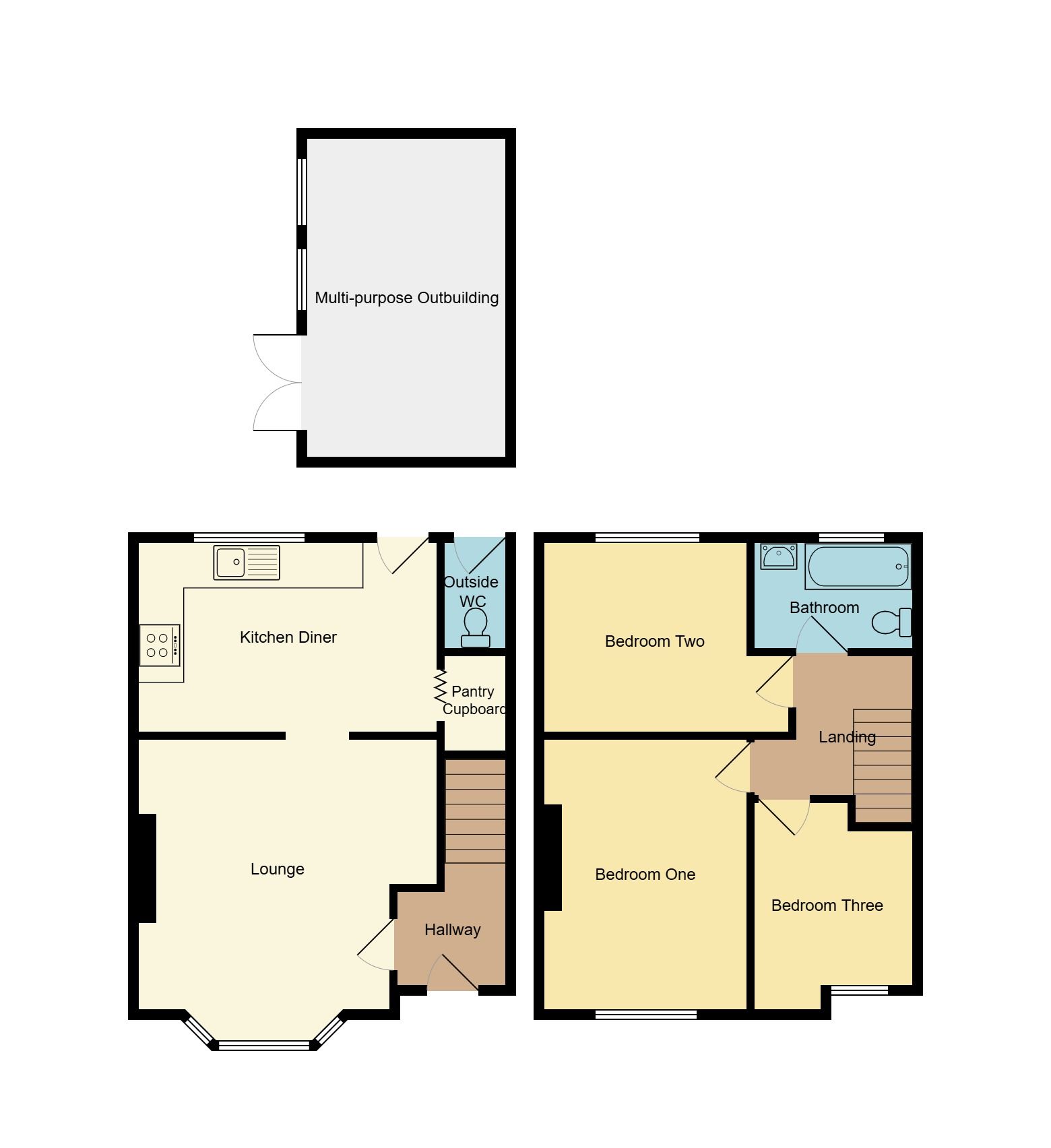 3 bedroom semi-detached house For Sale in Coventry - Floorplan 1.