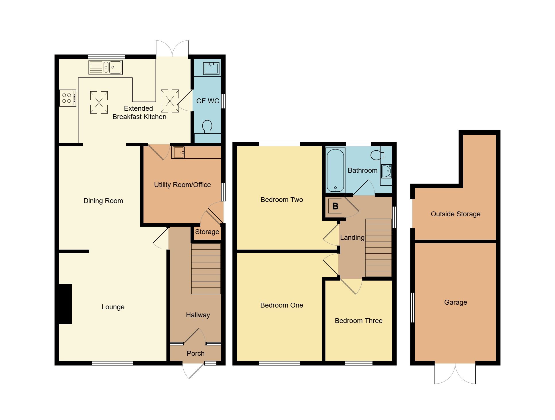3 bedroom semi-detached house For Sale in Coventry - Floorplan 1.