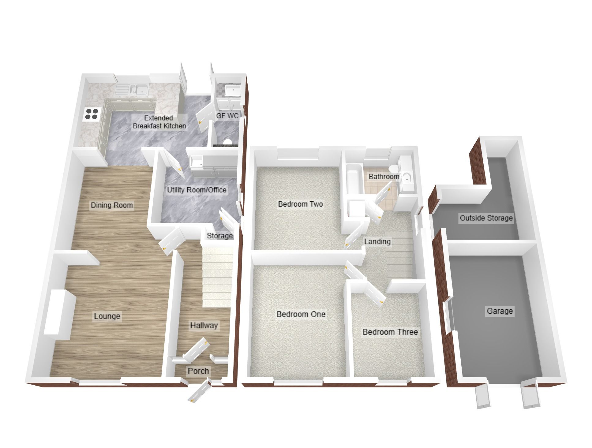 3 bedroom semi-detached house For Sale in Coventry - Floorplan 2.