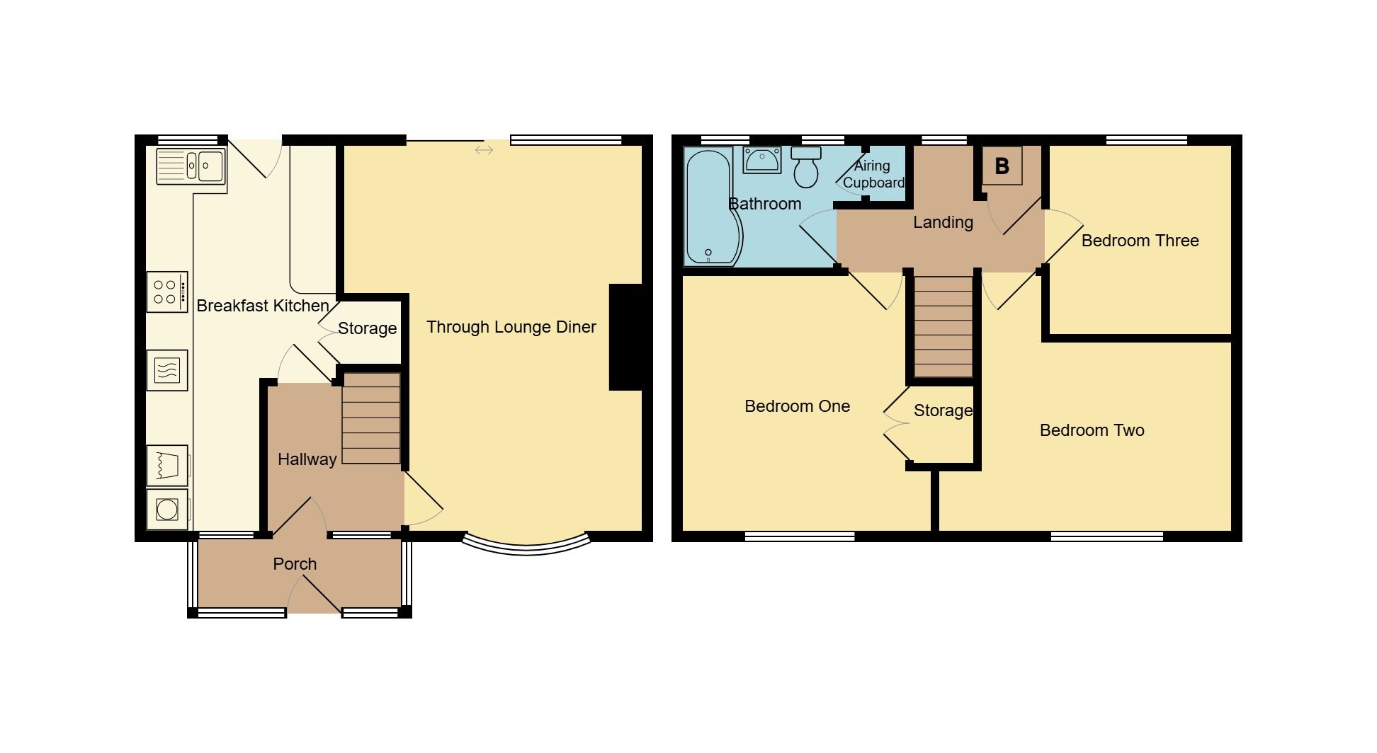 3 bedroom mid terraced house For Sale in Coventry - Floorplan 1.