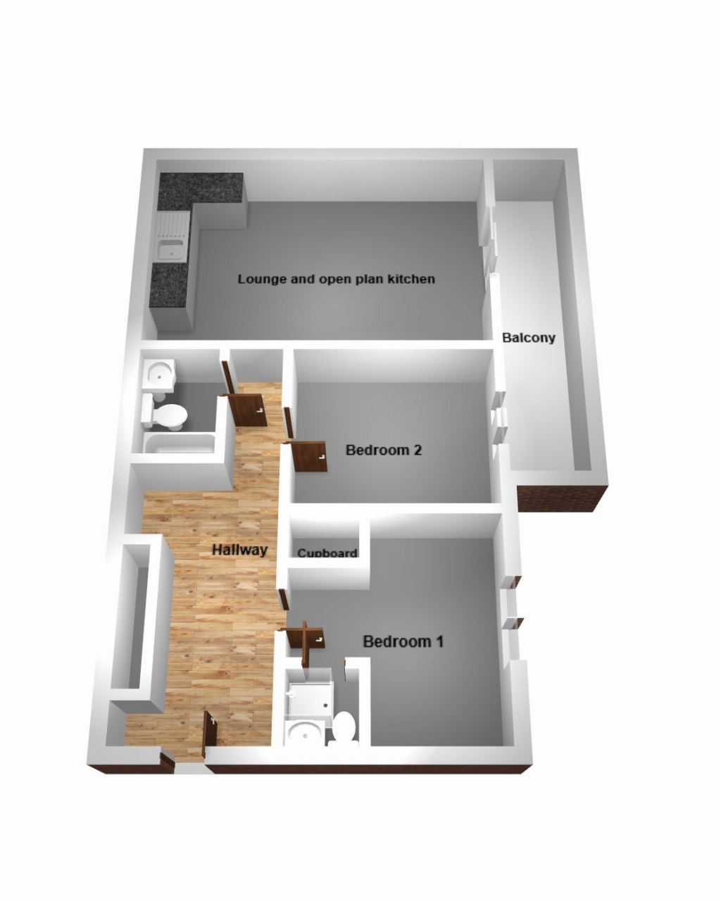 2 bedroom apartment flat/apartment To Let in Coventry - Floorplan 1.