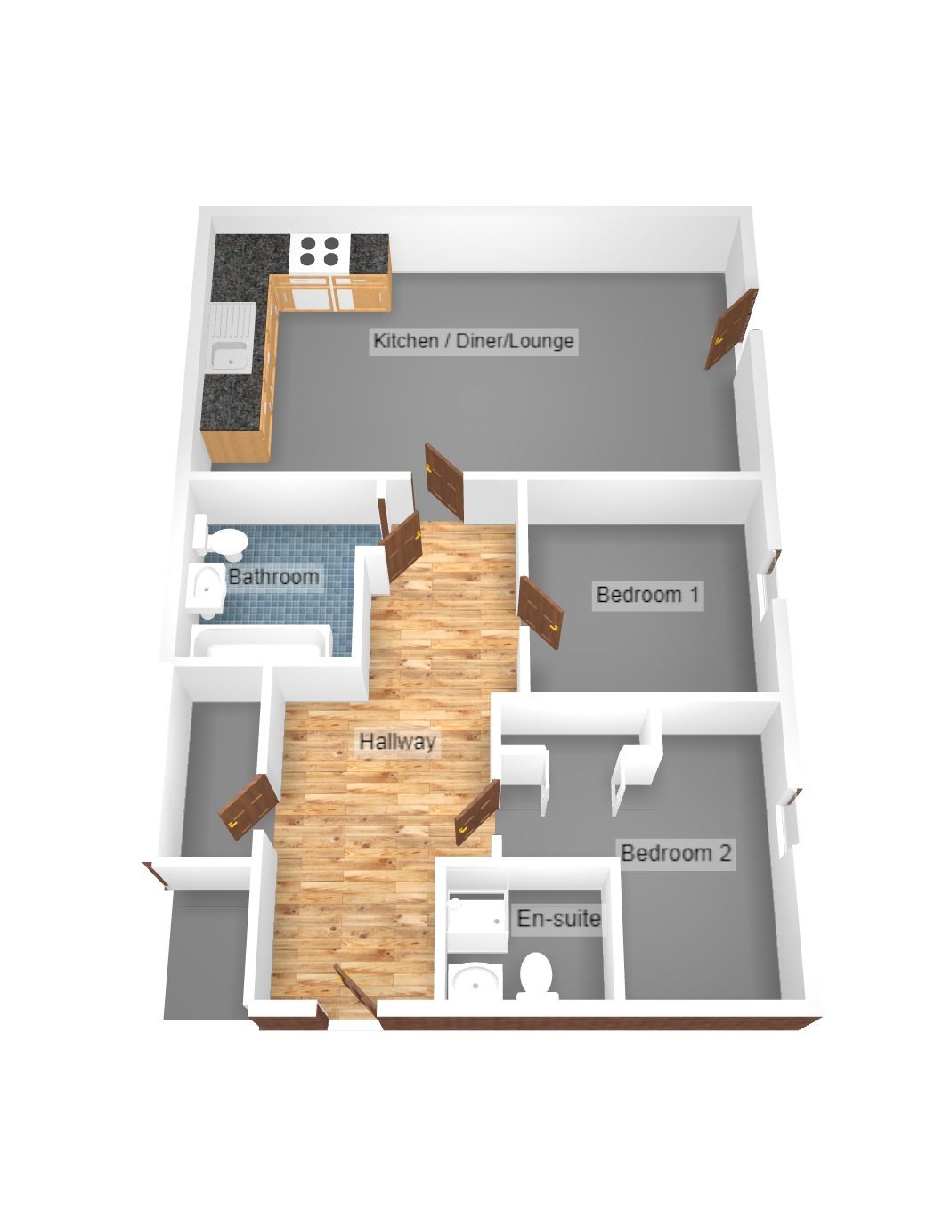 2 bedroom apartment flat/apartment Let in Coventry - Floorplan 1.