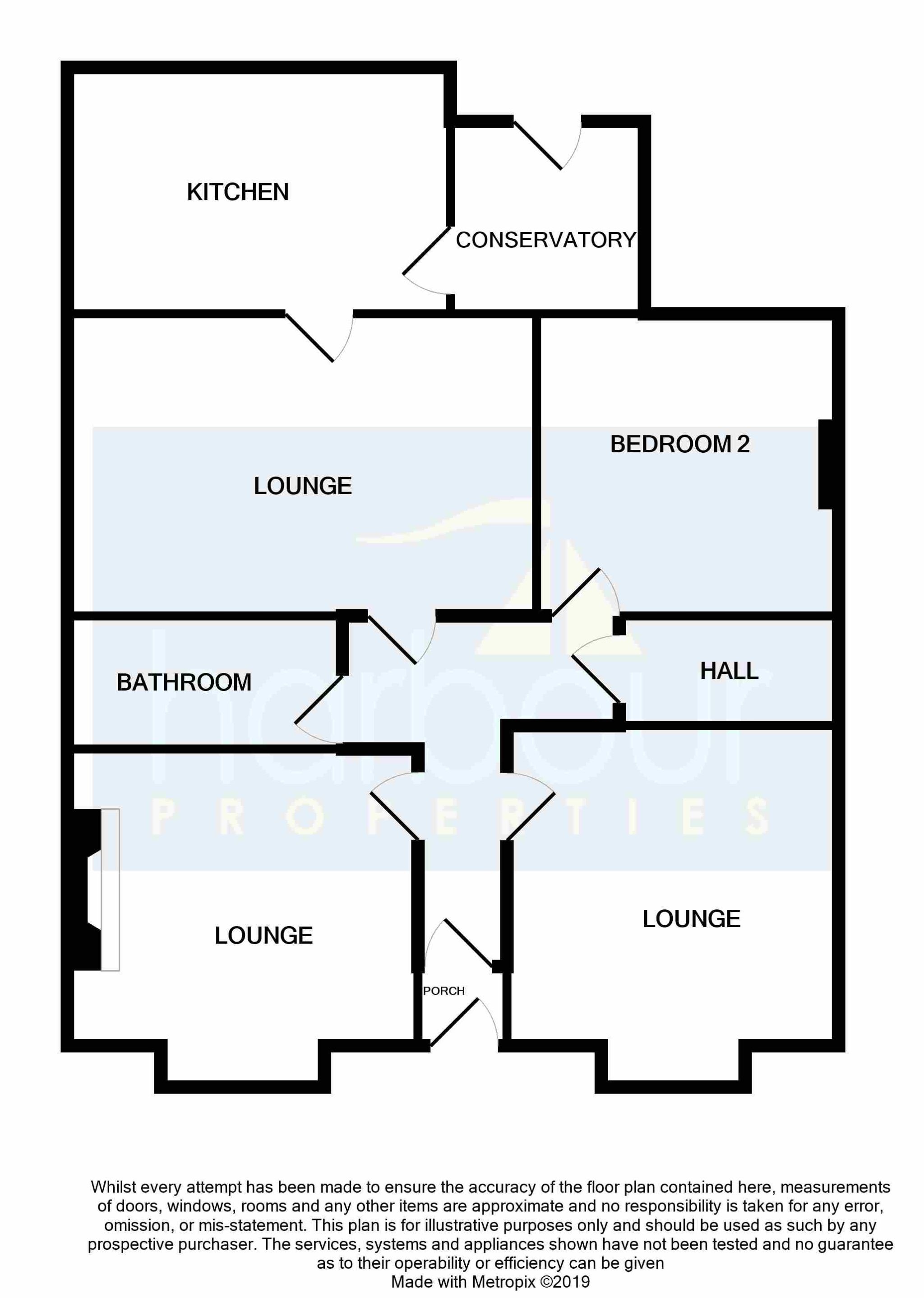 2 bedroom detached bungalow For Sale in Preston - Floorplan 1