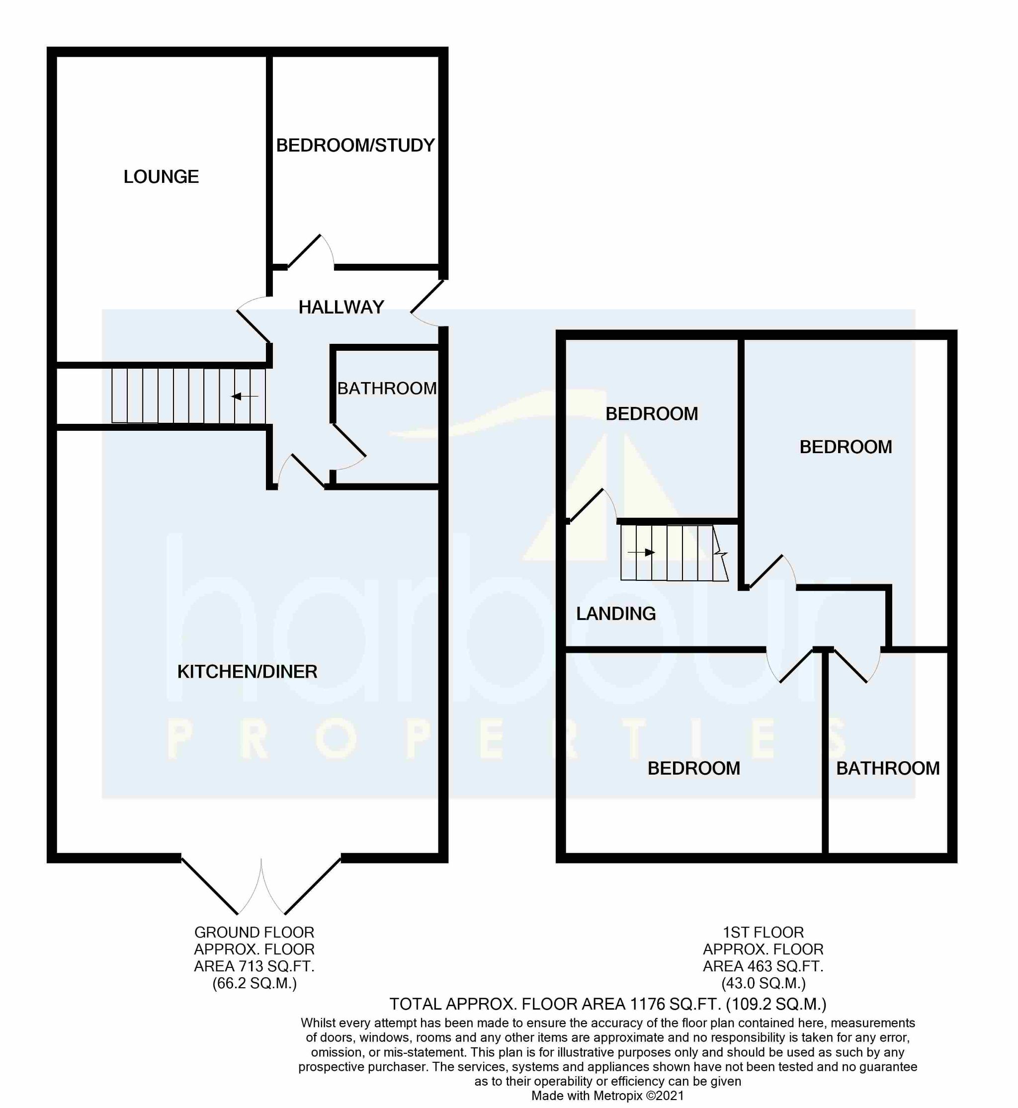4 bedroom semi-detached bungalow Sold STC in Preston - Floorplan 1